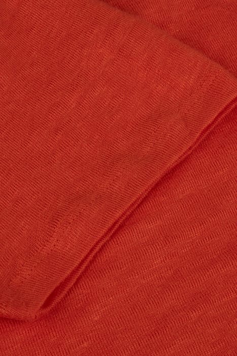 SANDRA T-SHIRT V-NECK DARK RED 4