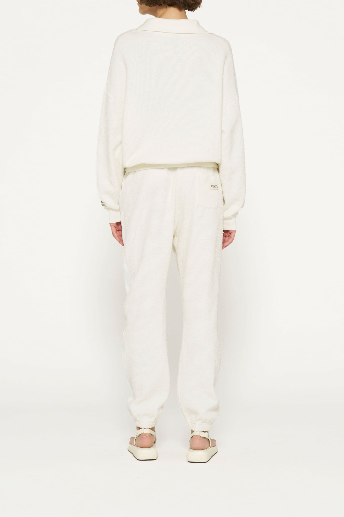 TEXTURE FLEECE JOGGER ECRU 3