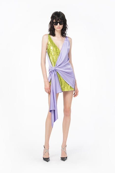 CREAZIONE ABITO FULL PAILLETTE LILAC/GREEN 1