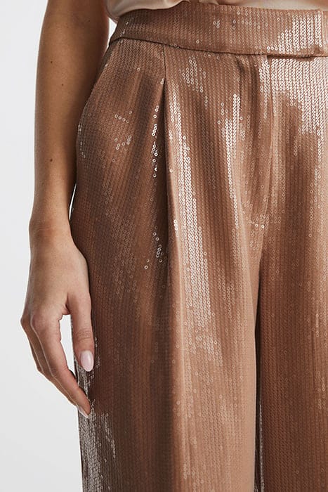 LIZZIE WIDE-LEG PANTS — SEQUIN TRO 7