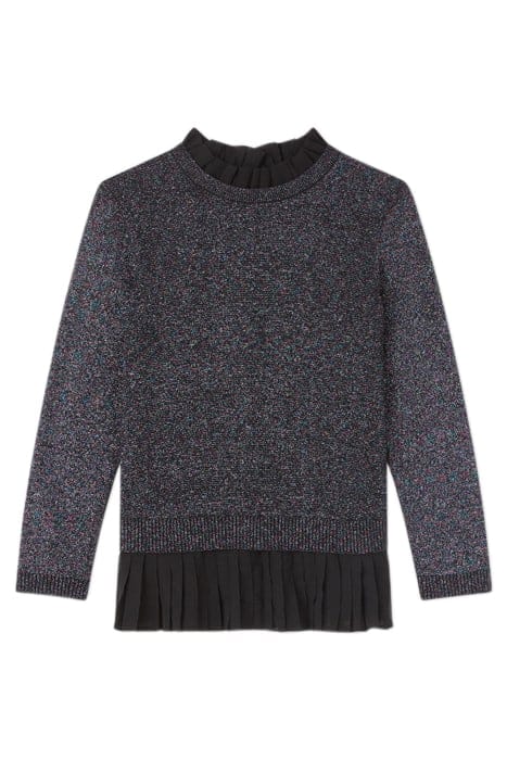 MARY PLEATED KNITTED SWEATER BLACK 4