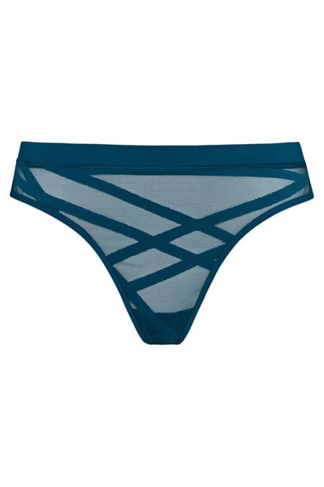 THE ILLUSIONIST TRANSPARENT PETROL THONG 3