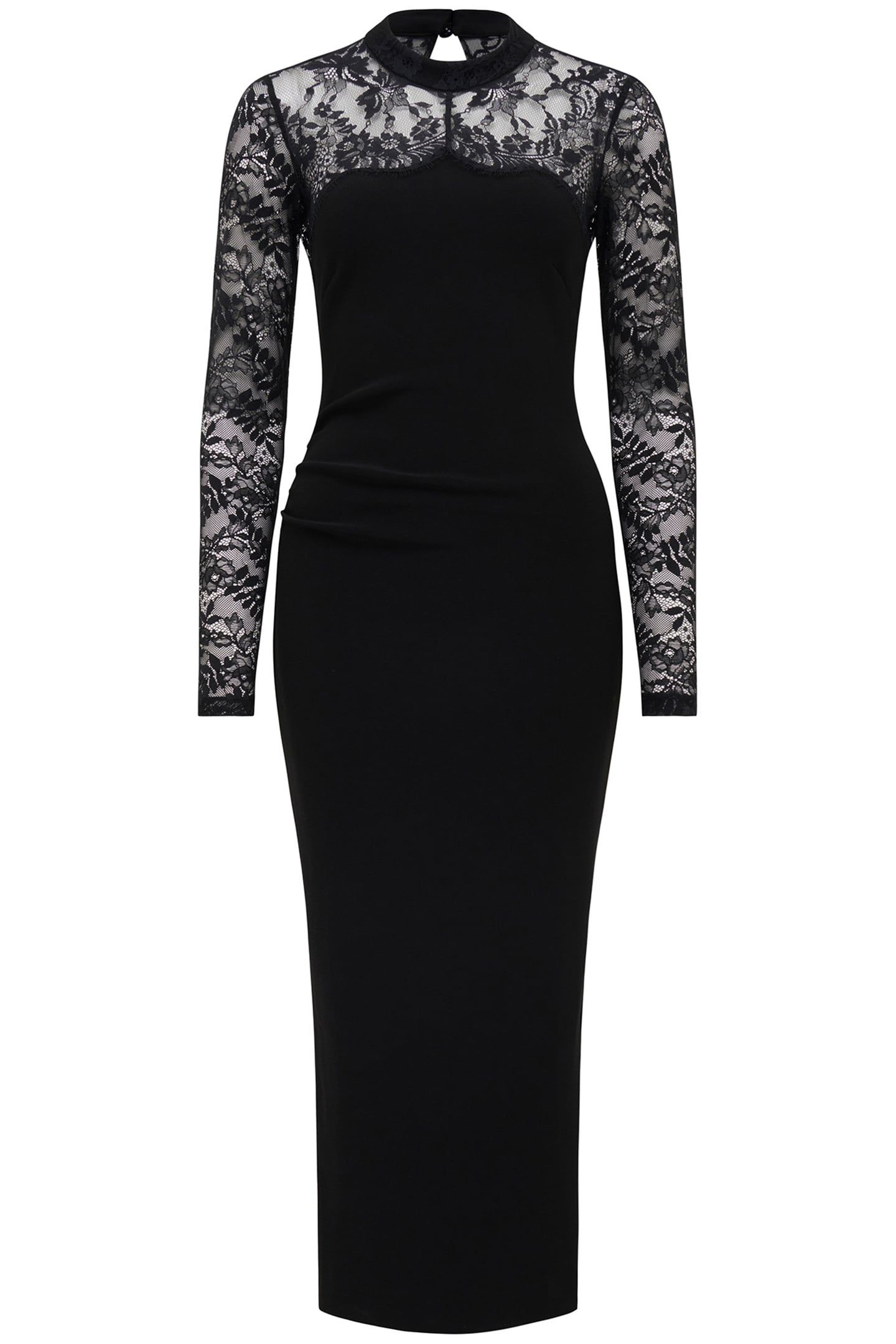 ELORA LONG SLEEVES LACE DRESS BLACK 3