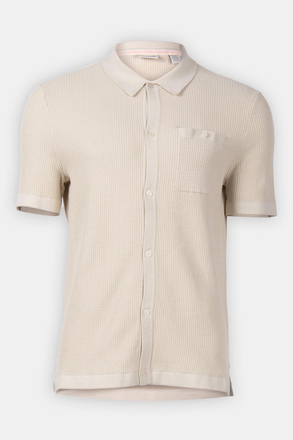 SS BUTTON FRONT CHEST POCKET SWEATER MEDIUM SAND 3
