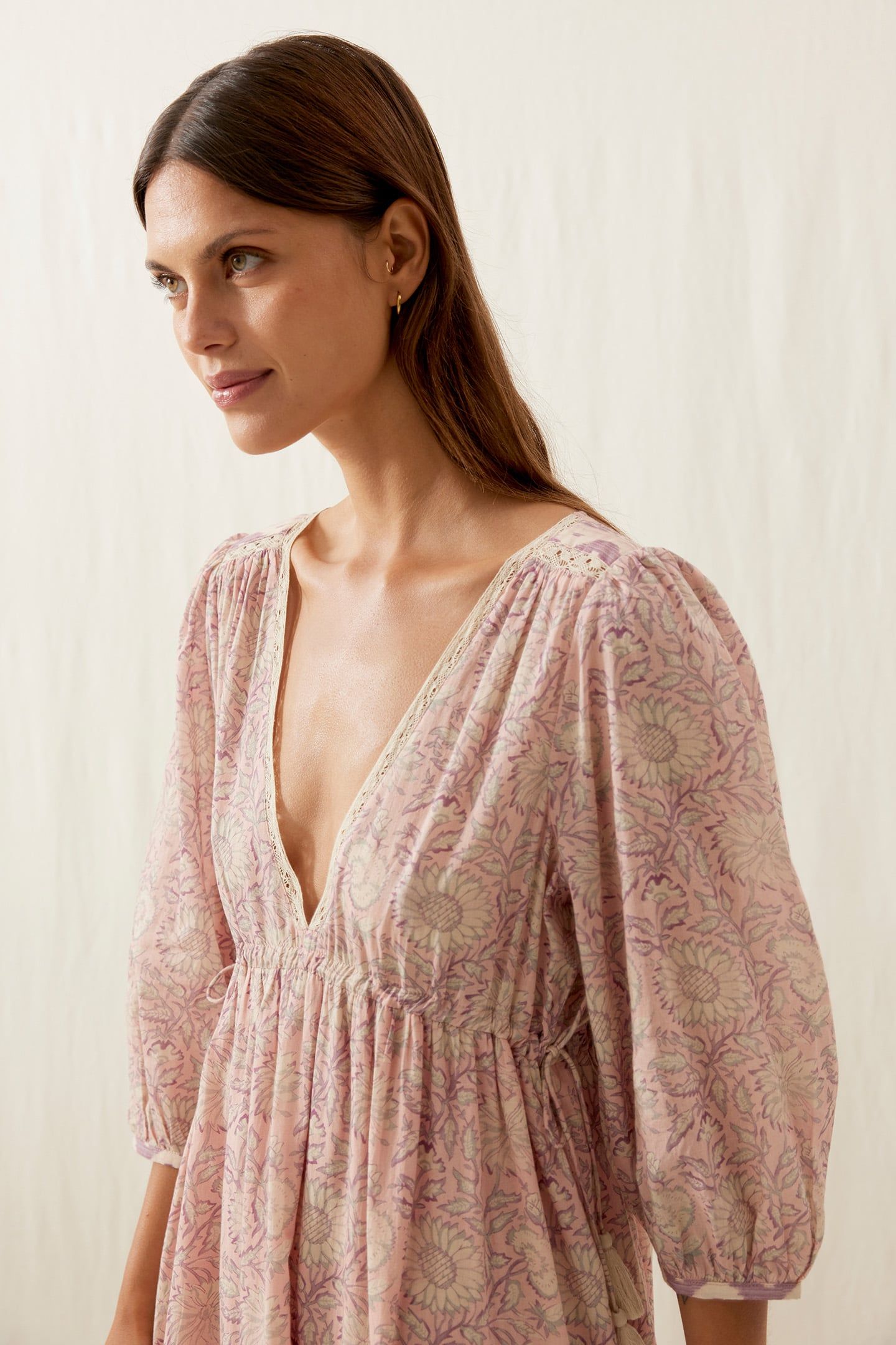 DRESS BALI PINK DAISY GARDEN 3