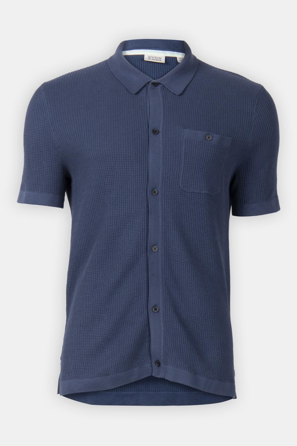 SS BUTTON FRONT CHEST POCKET SWEATER DARK OBSIDIAN 3