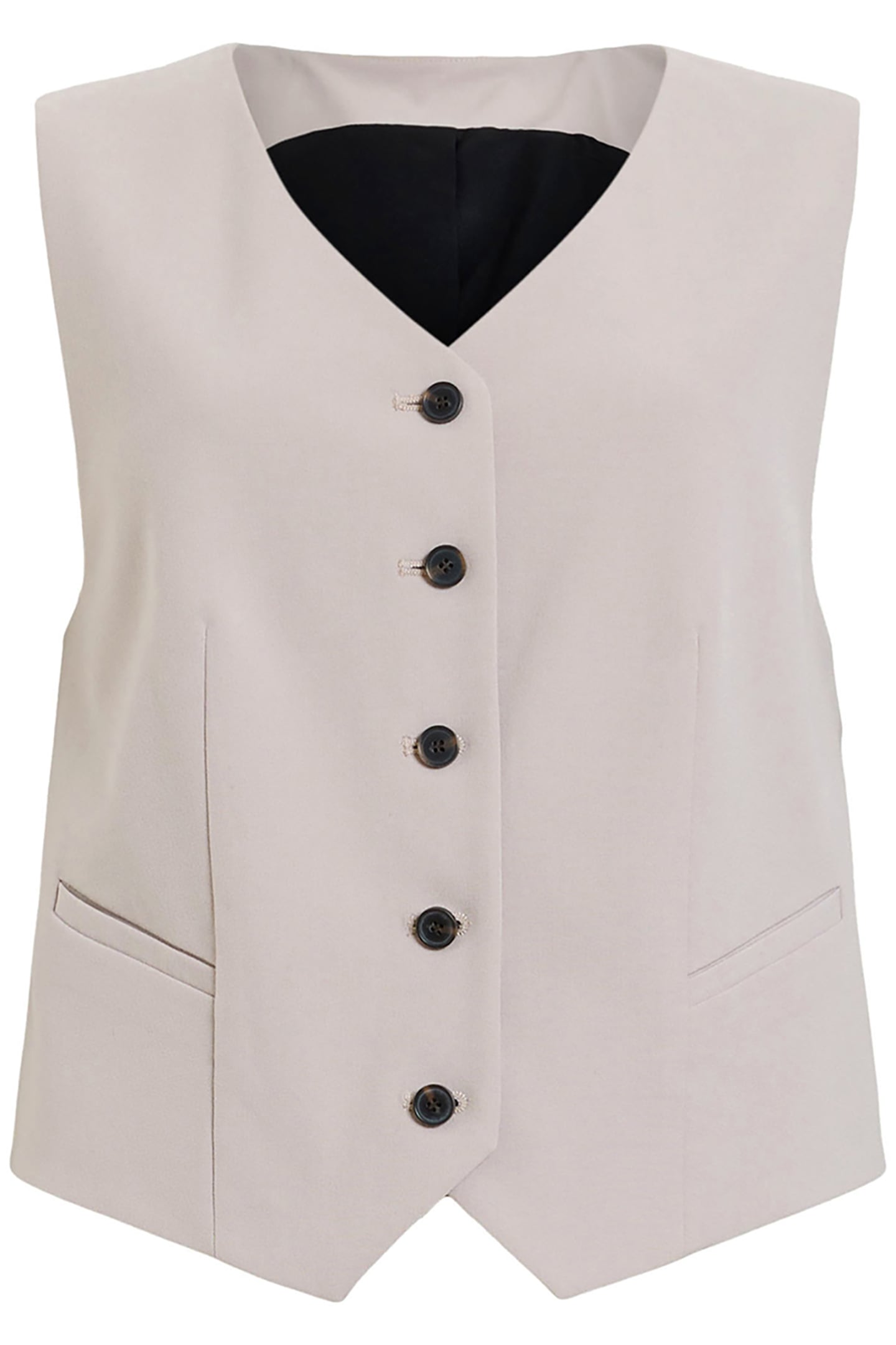 ALEIDA TRI WAISTCOAT GREIGE BROWN 4