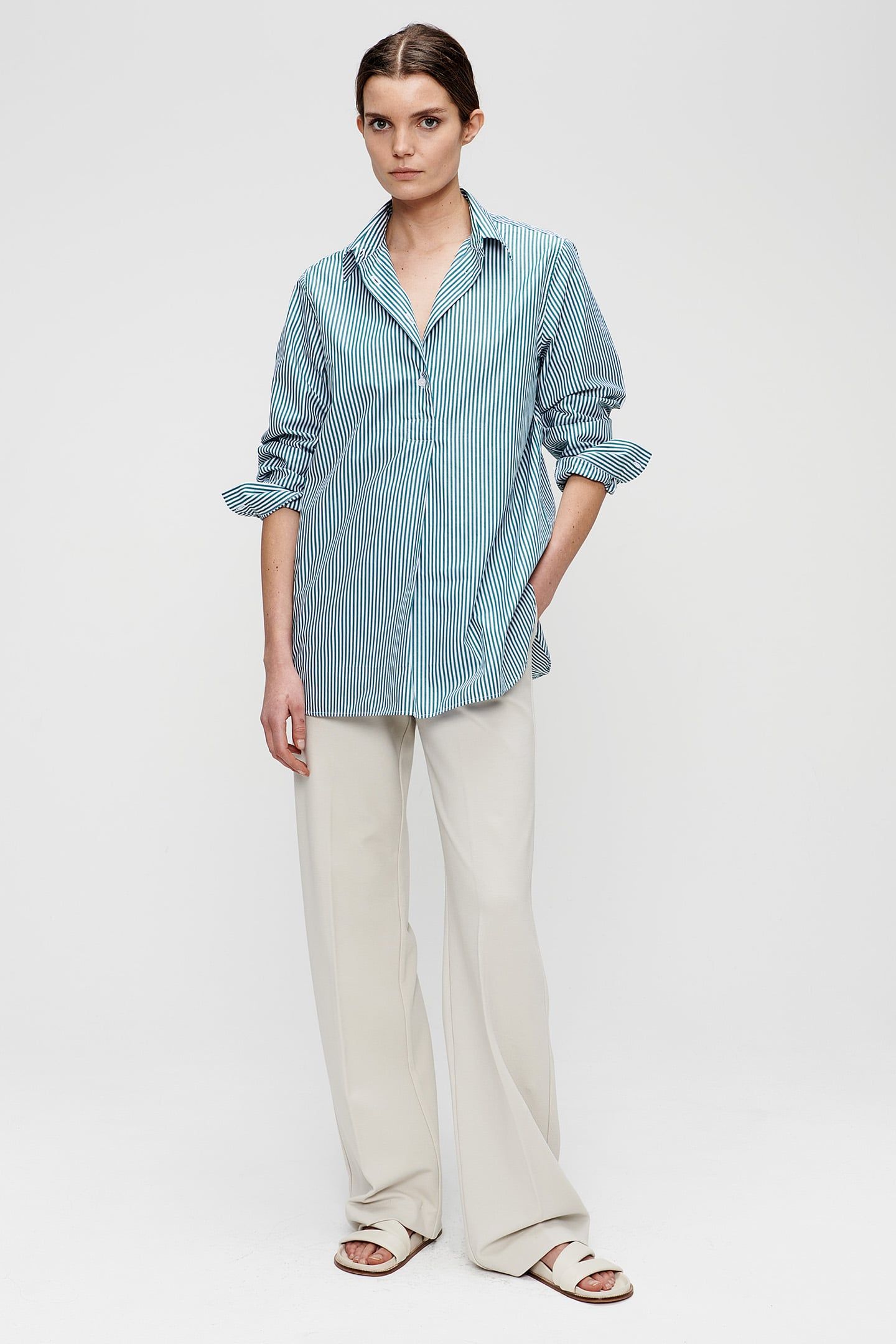 LONG POLO TOP SPRING GREEN 2