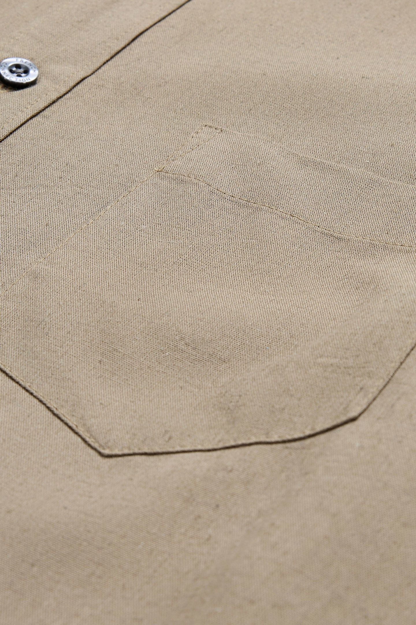 LINEN 22 L/S TRIM KHAKI 3