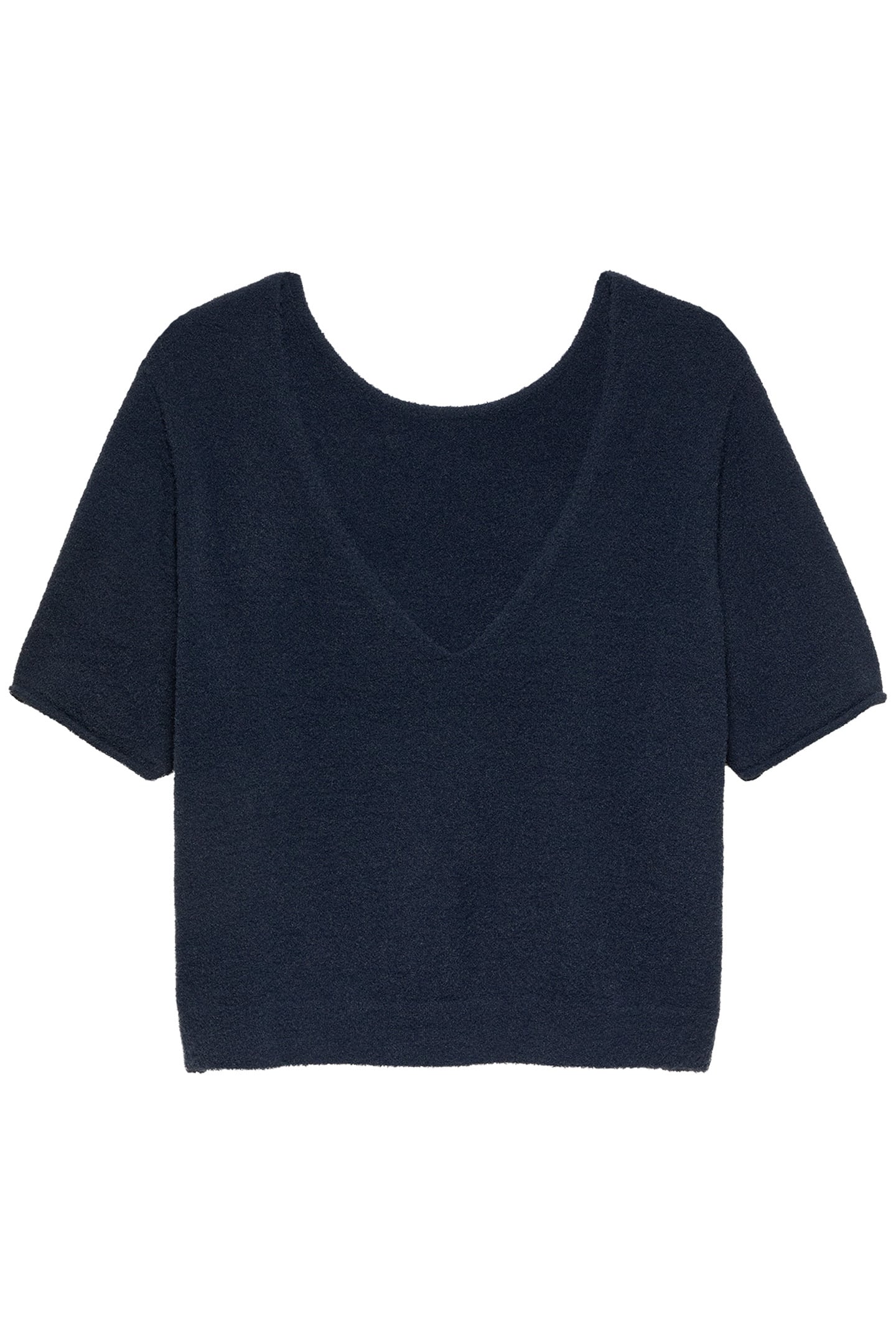 SOFT SHORT SLEEVE KNIT WITH VNECK NAVY BLAZER 4
