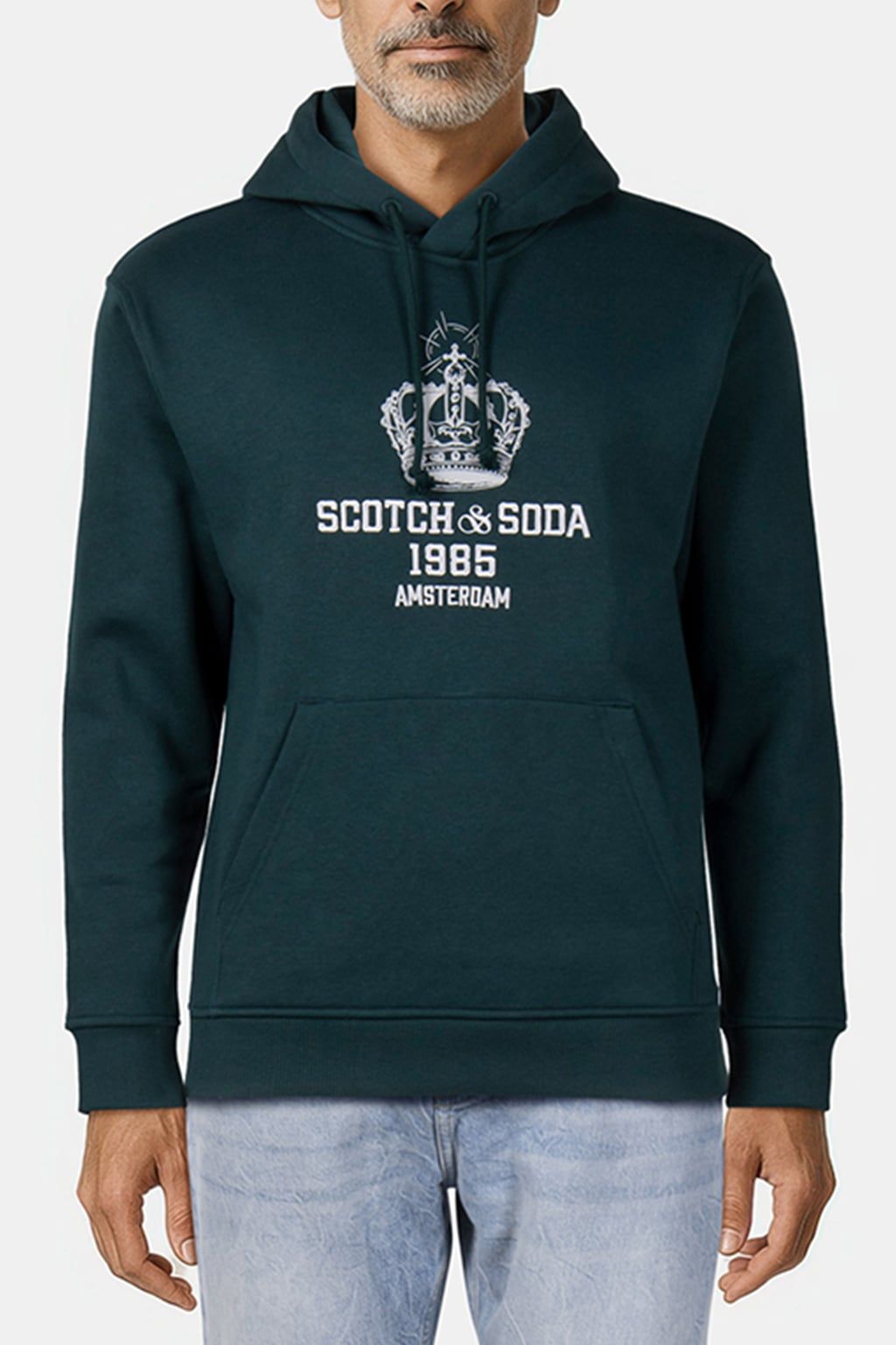 RELAXED FIT FLEECE GRAPHIC HOODIE CYPRESS GREEN 1