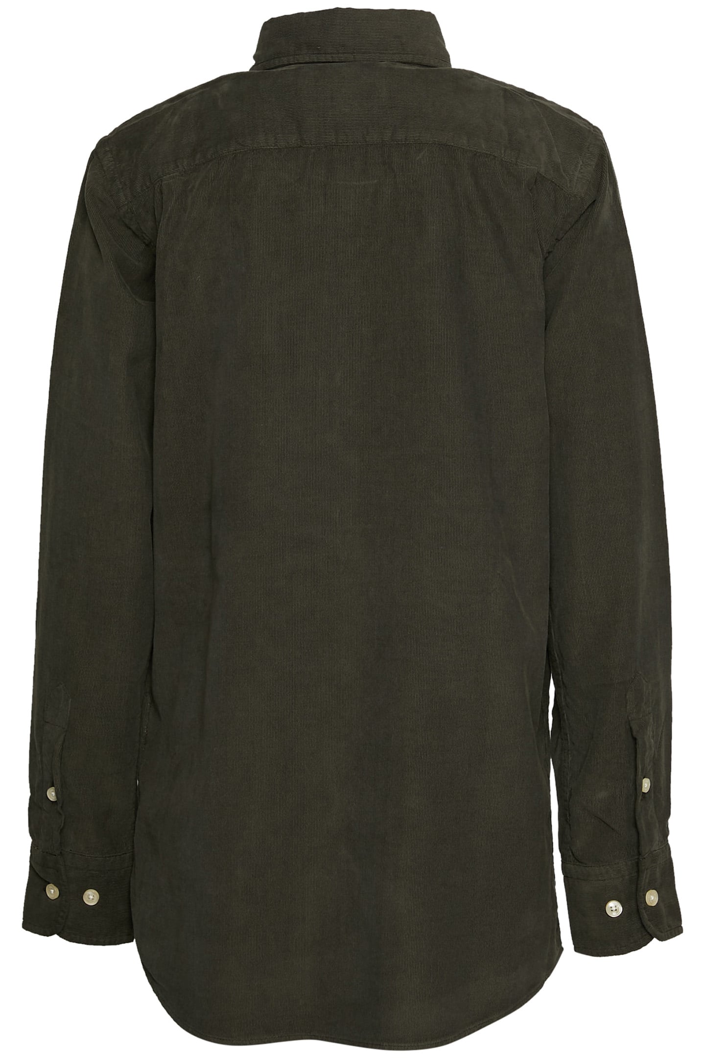 CUSTOM FIT WALLSTREET VELVET SHIRT IN GREEN 2