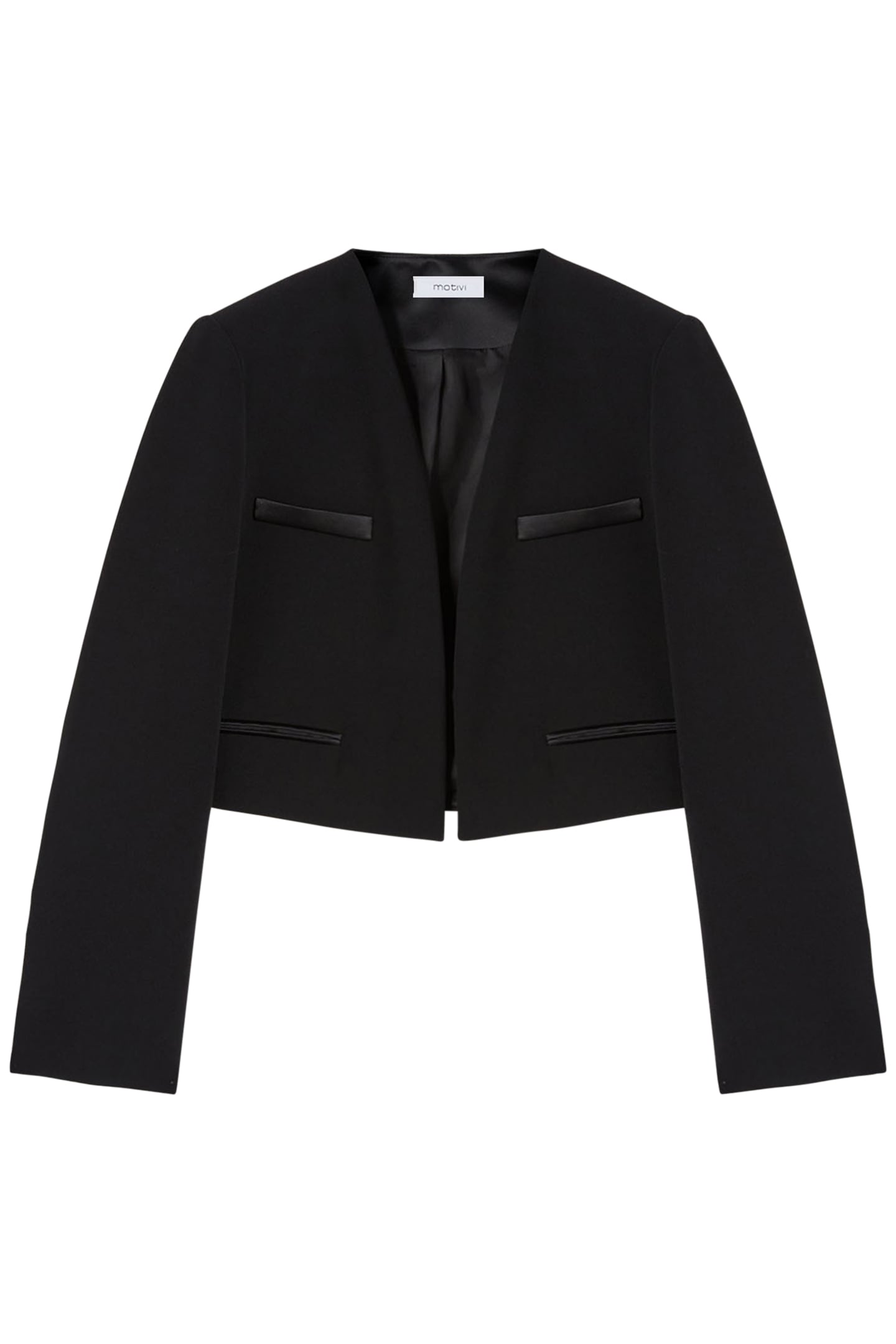 SPENCER JACKET WITH SATIN INSERTS BLACK 3