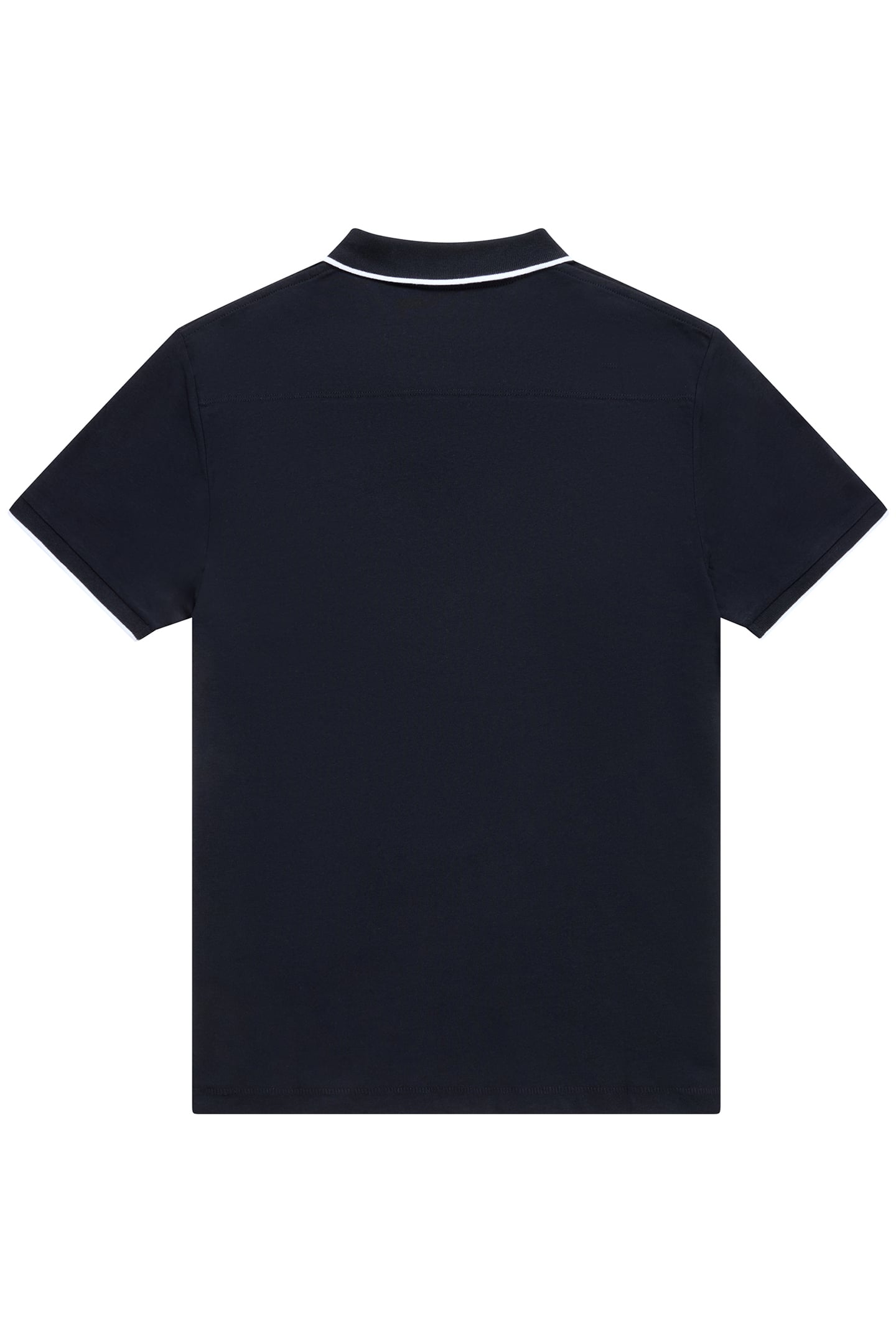 TROPHY TIPPED POLO BLACK/WHITE 2