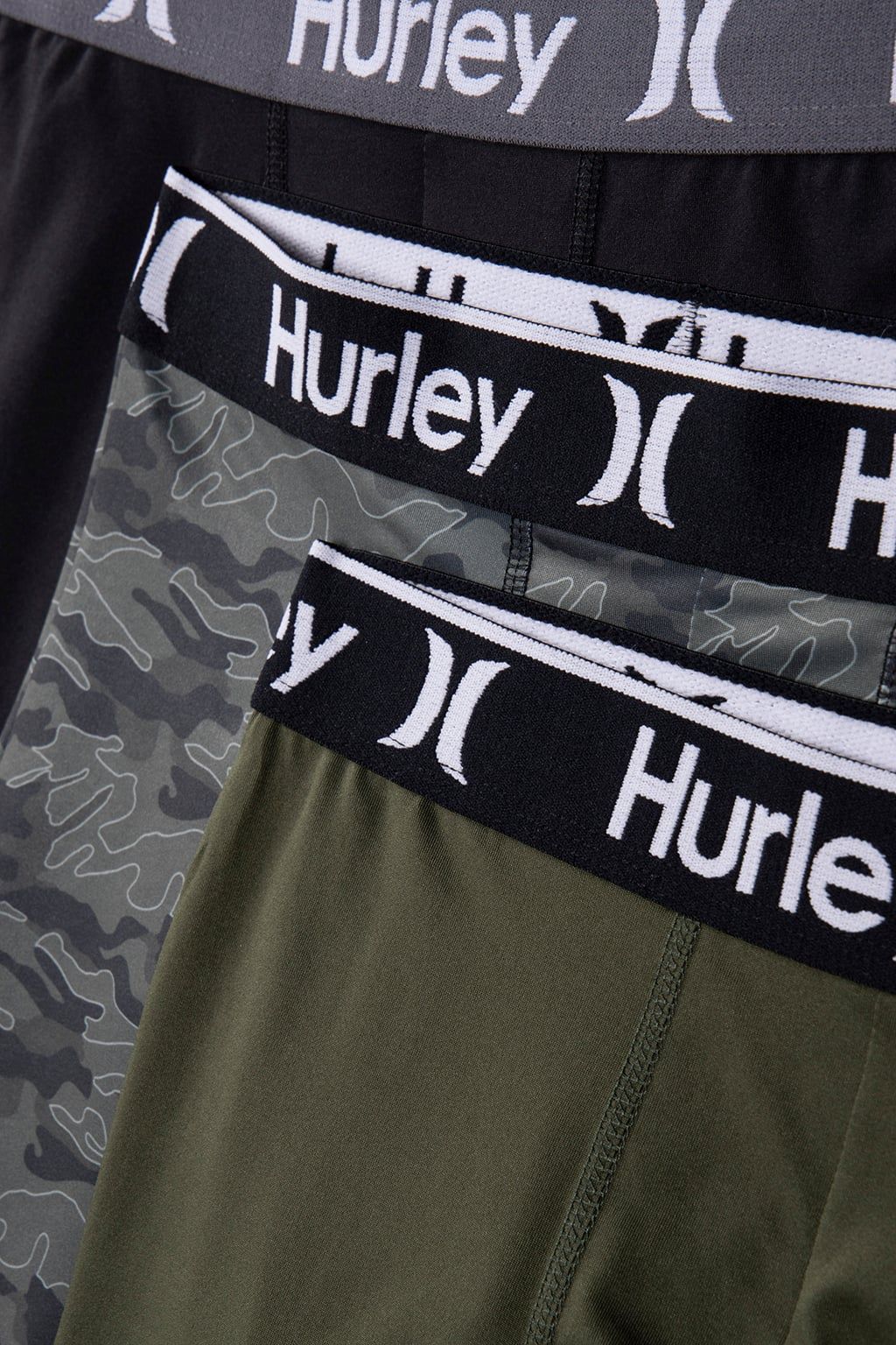 3PK MENS REGRIND FASHION BOXER BLACK/GREEN 3