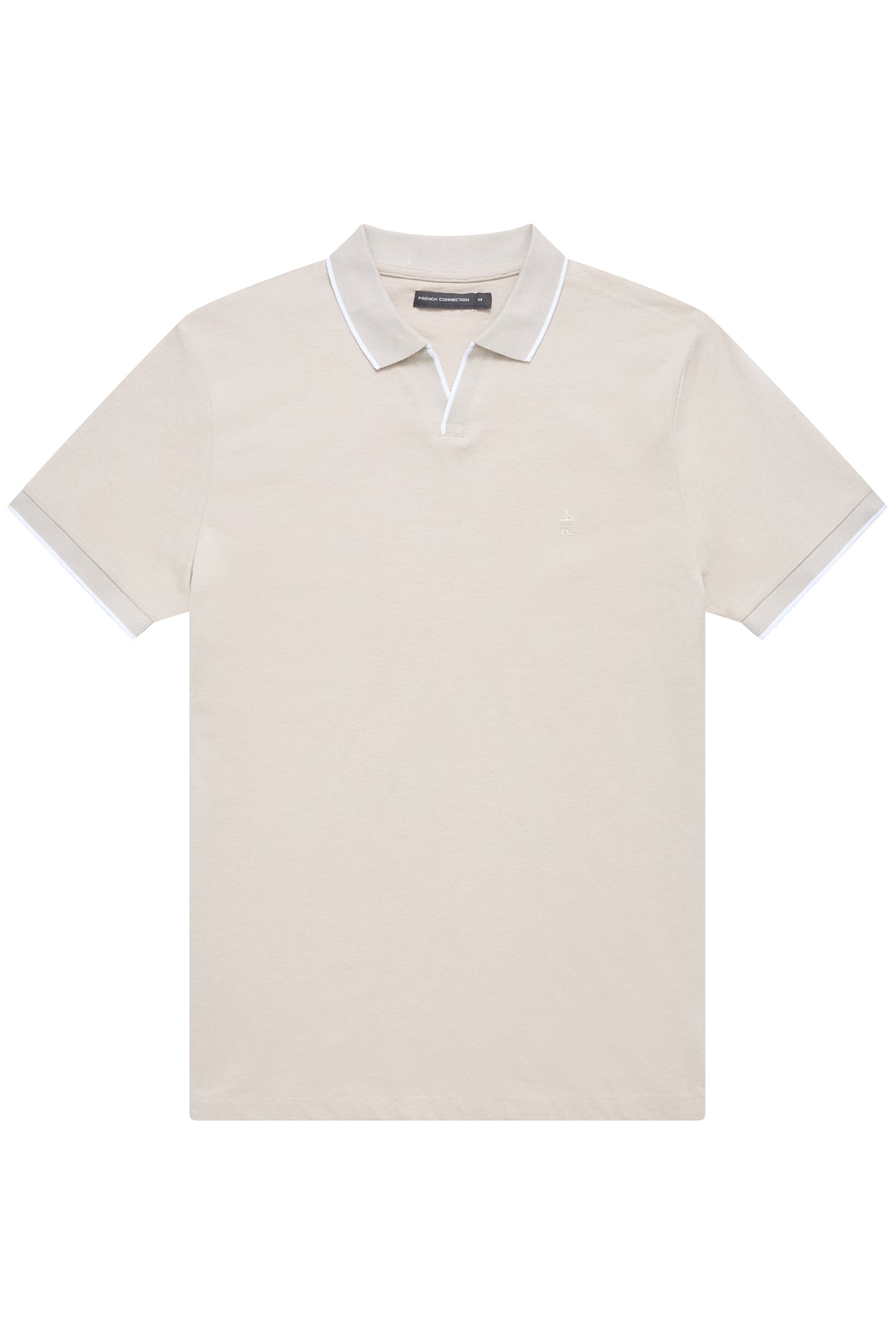 TROPHY TIPPED POLO STONE/WHITE 1