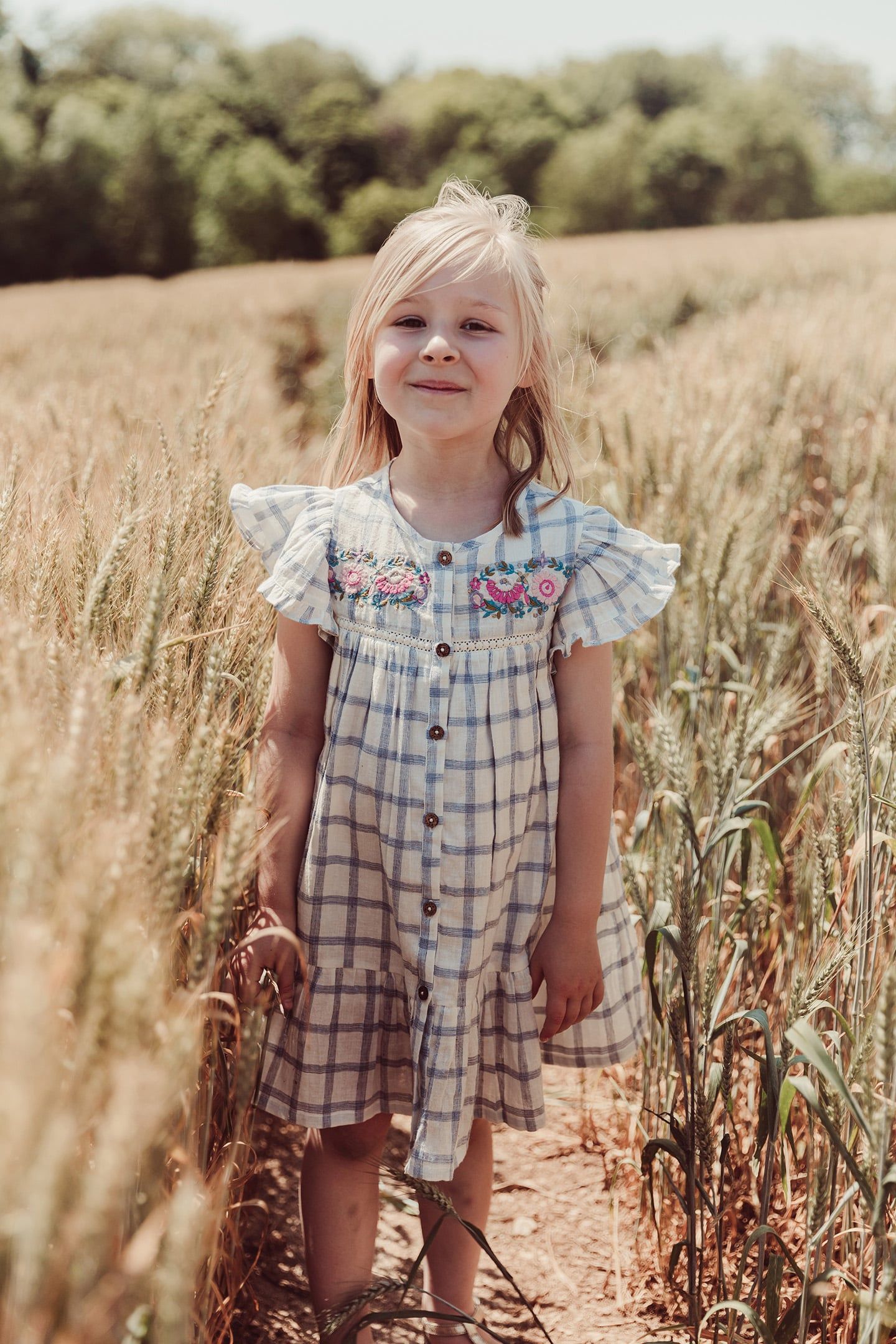DRESS CARLINA BLUE RIVER CHECKS 6