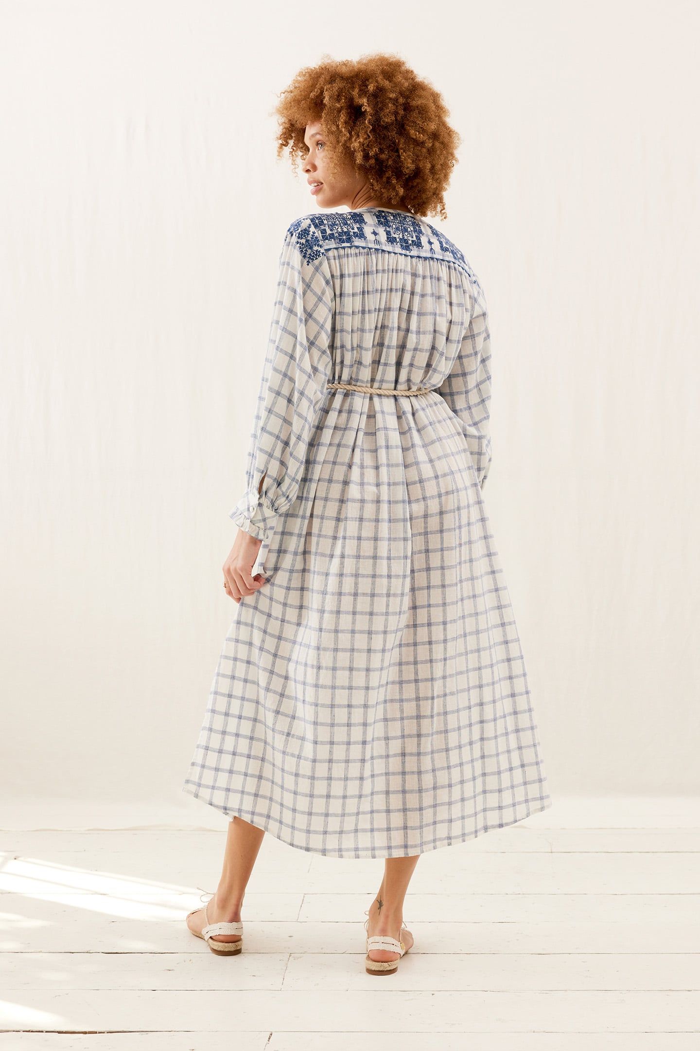 DRESS DEEPALI BLUE RIVER CHECKS 2