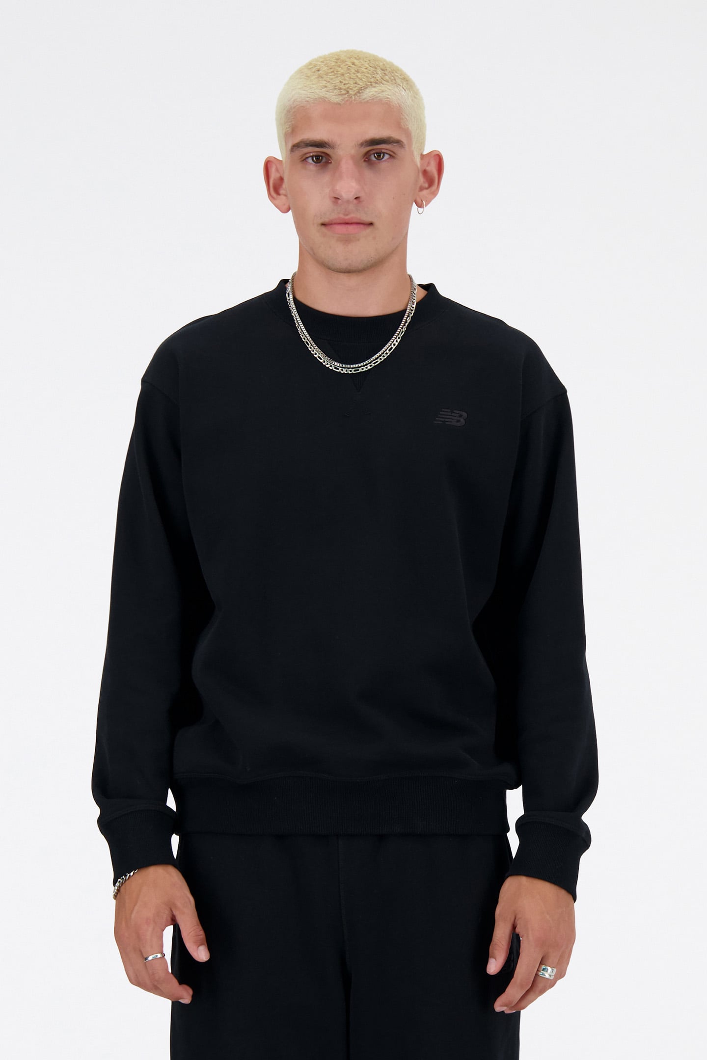 NB CREW NECK SWEATSHIRT IN BLACK (BK) 1