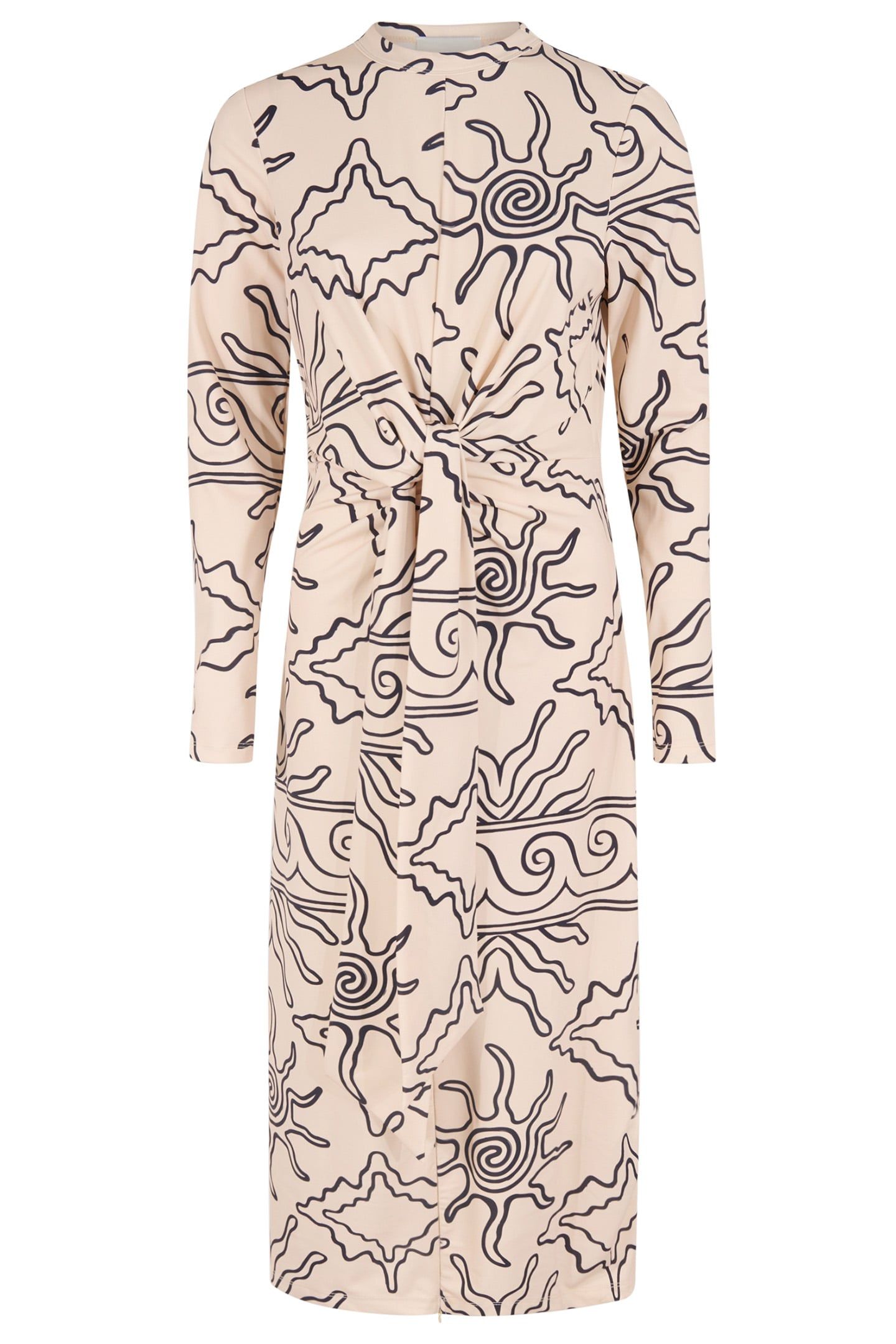 LA-SBPRINTED TRAVEL DRESS BLACK/WHITE 3
