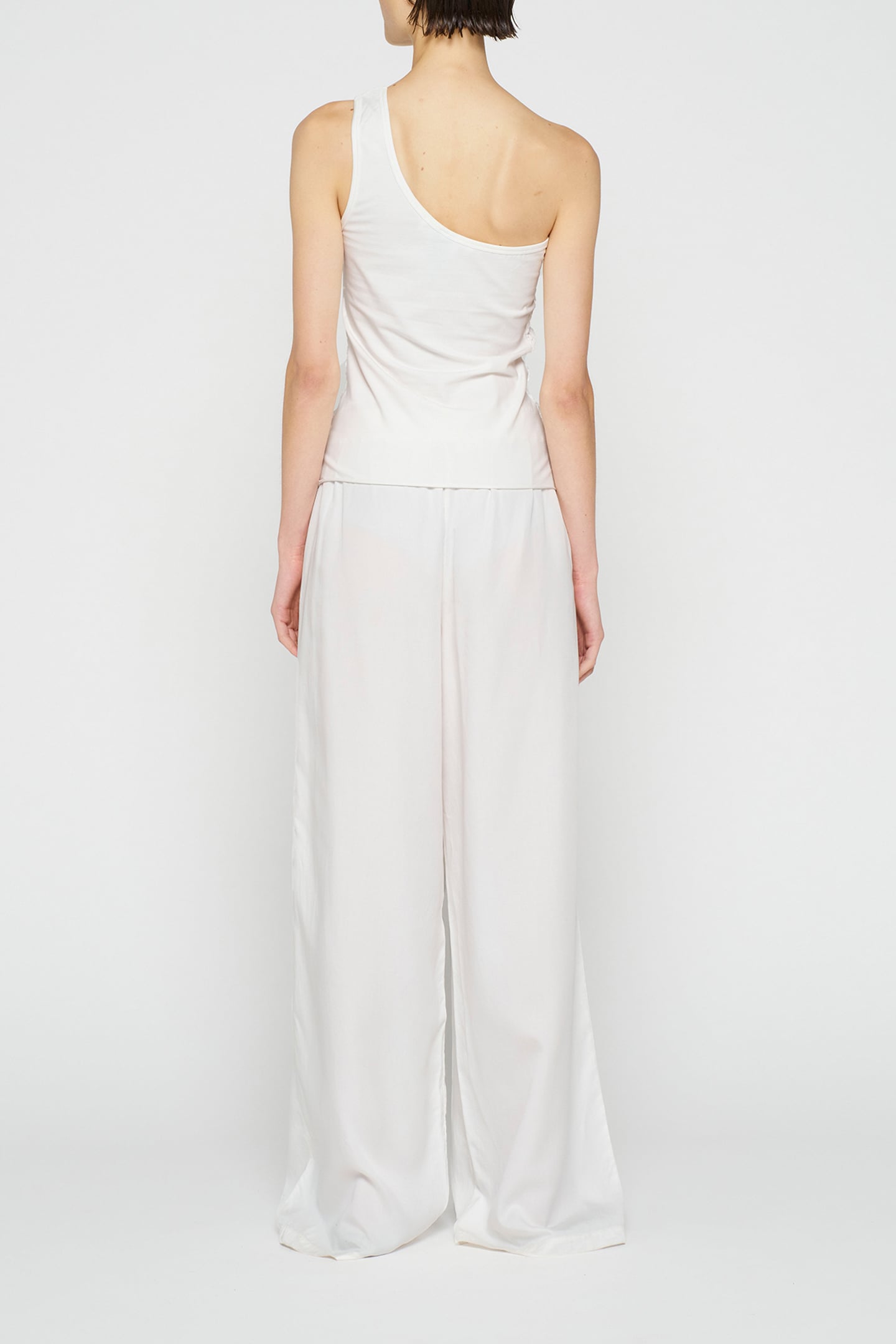 ONE SHOULDER SMOCK TOP ECRU 3