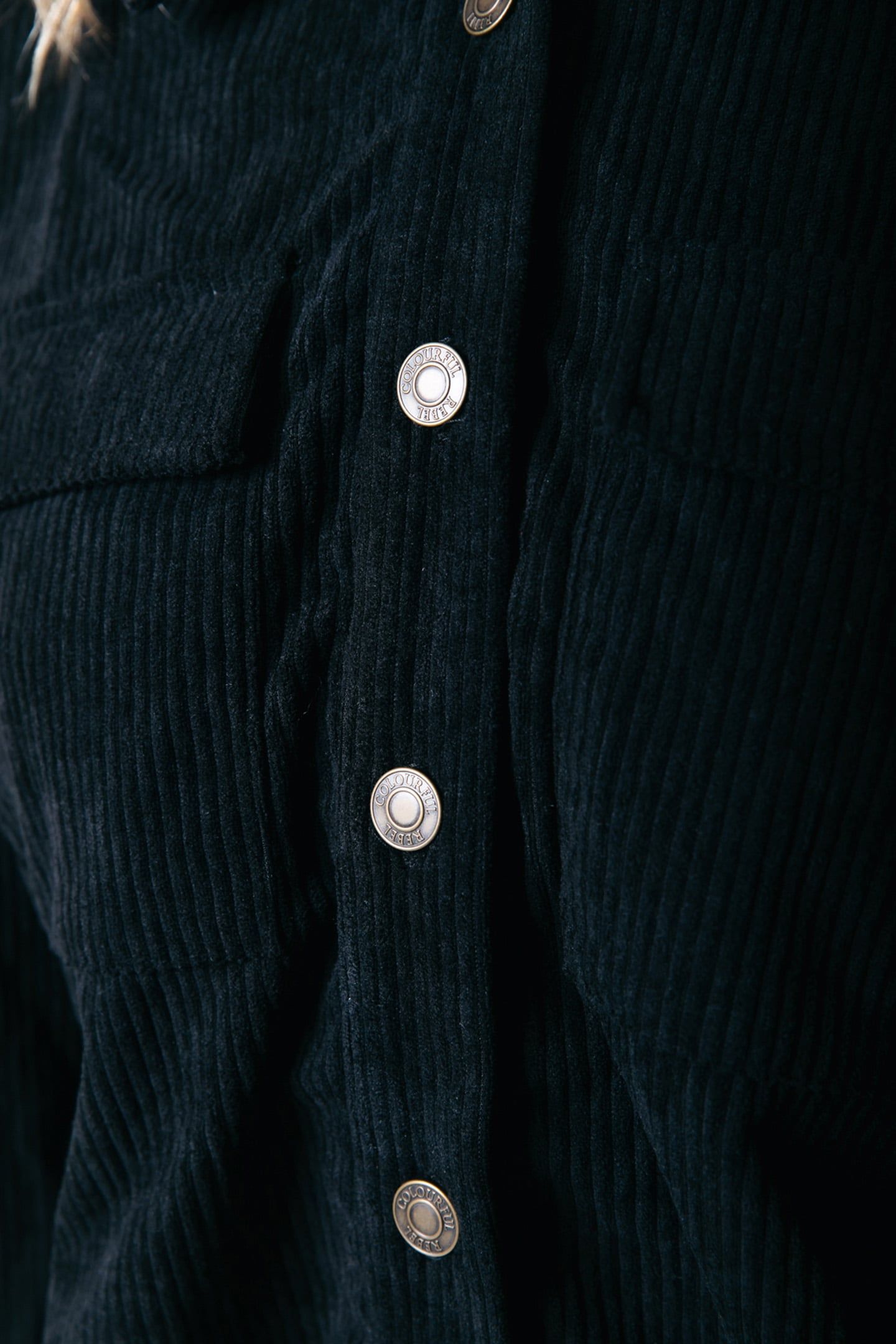 OLLE CORDUROY BLOUSE BLACK 5