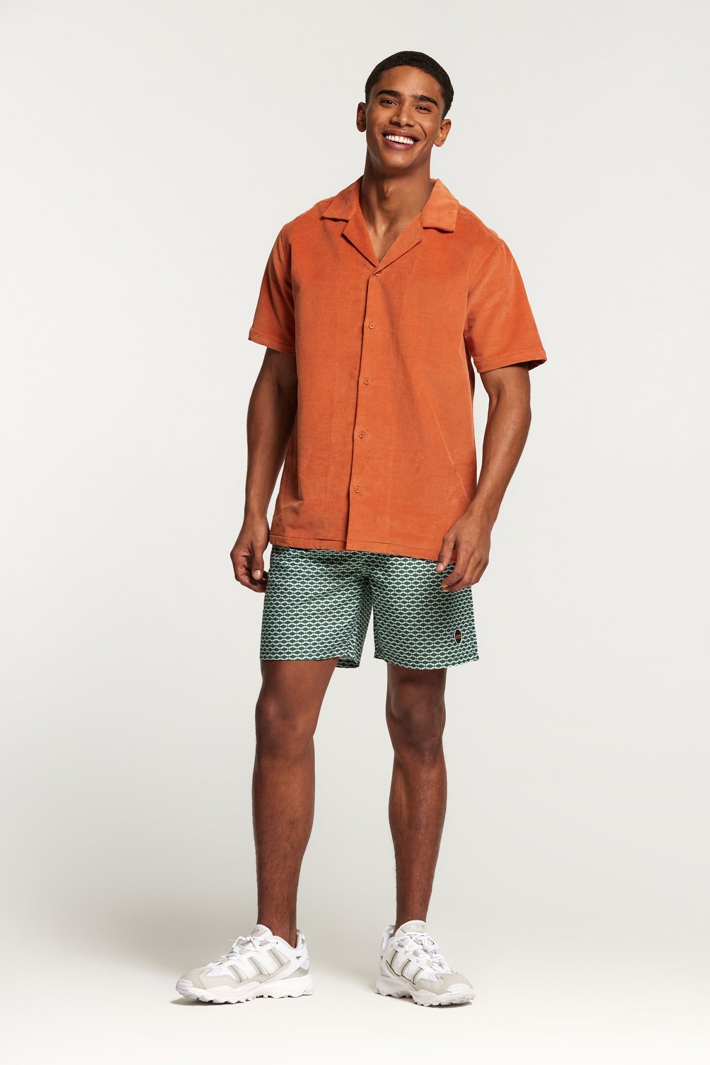 MEN SWIM SHORT HAMMAM MICRO PEACH CILANTRO GREEN 5