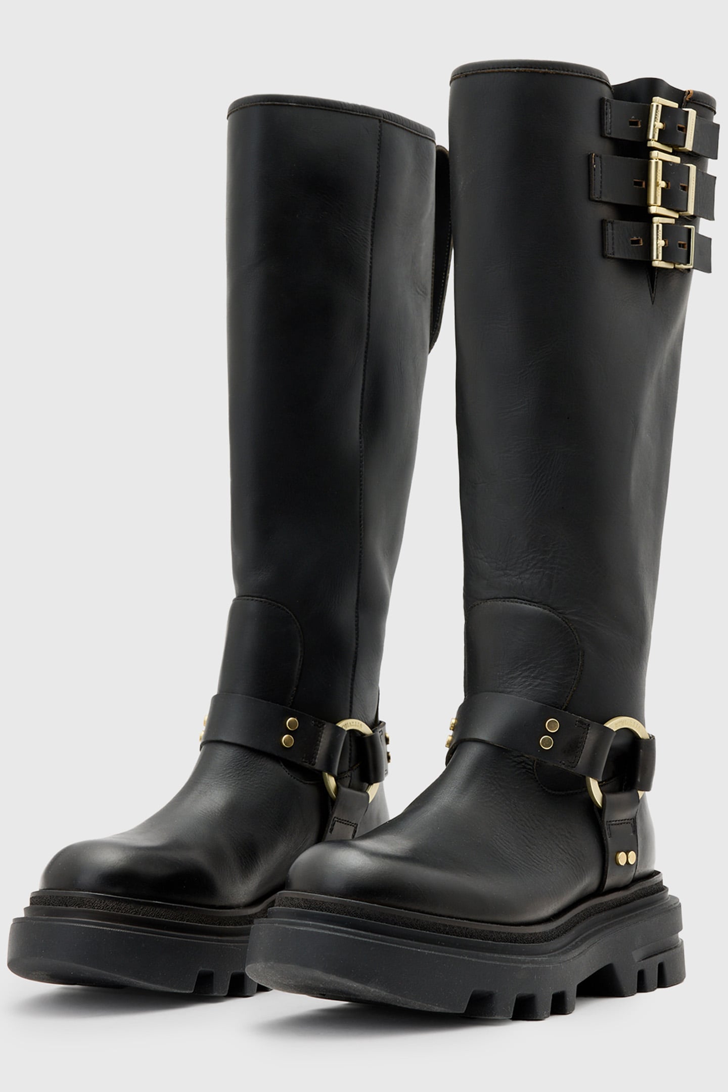 JADE BIKER BOOT BLACK/WARM BRASS 3