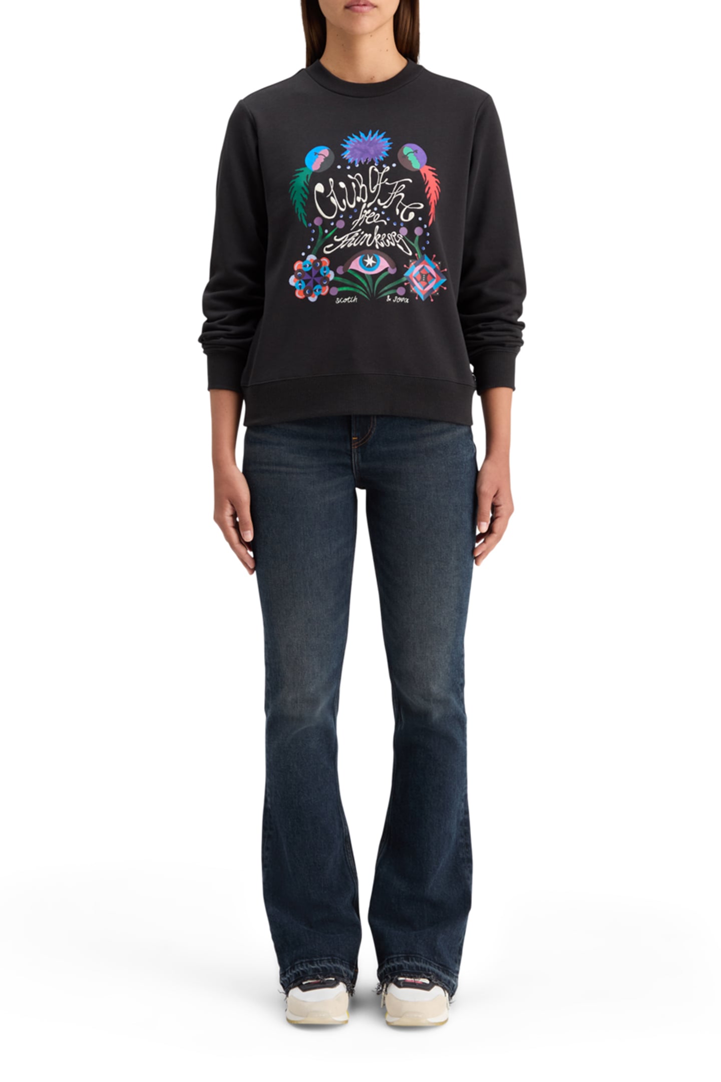 EMBROIDERED REGULAR FIT SWEATSHIRT EVENING BLACK 3