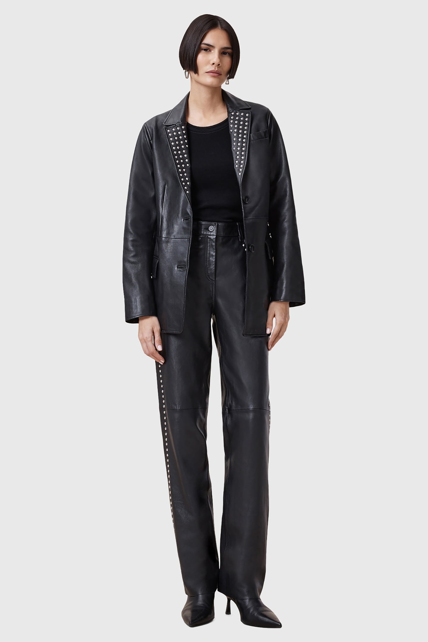 SAIGE STUD TROUSER BLACK 3