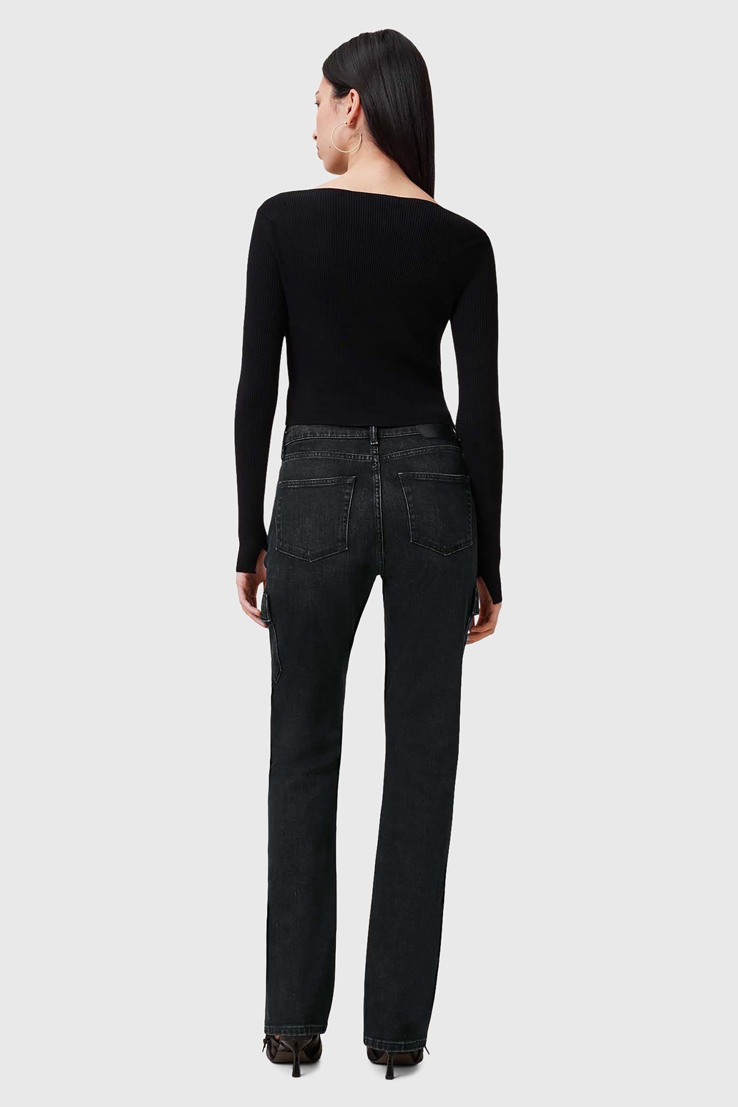 HOLLIS CARGO BOOTCUT WASHED BLACK 4