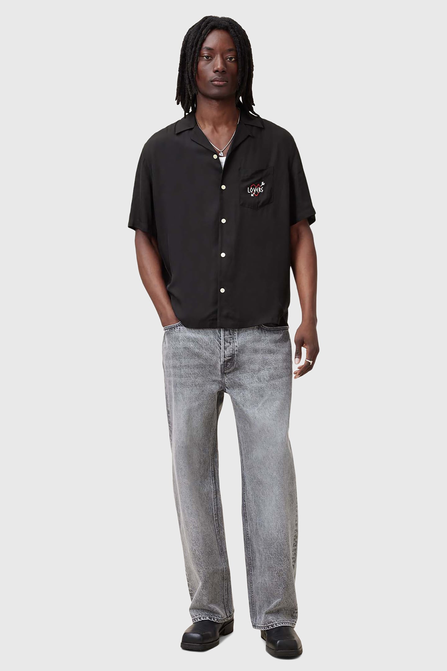 LOVERS SS SHIRT JET BLACK 3