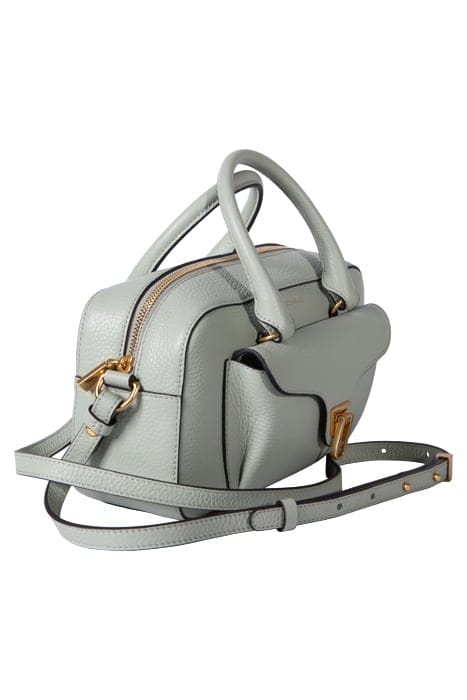 LEATHER CROSS BODY BAG IN MINT GREEN 4