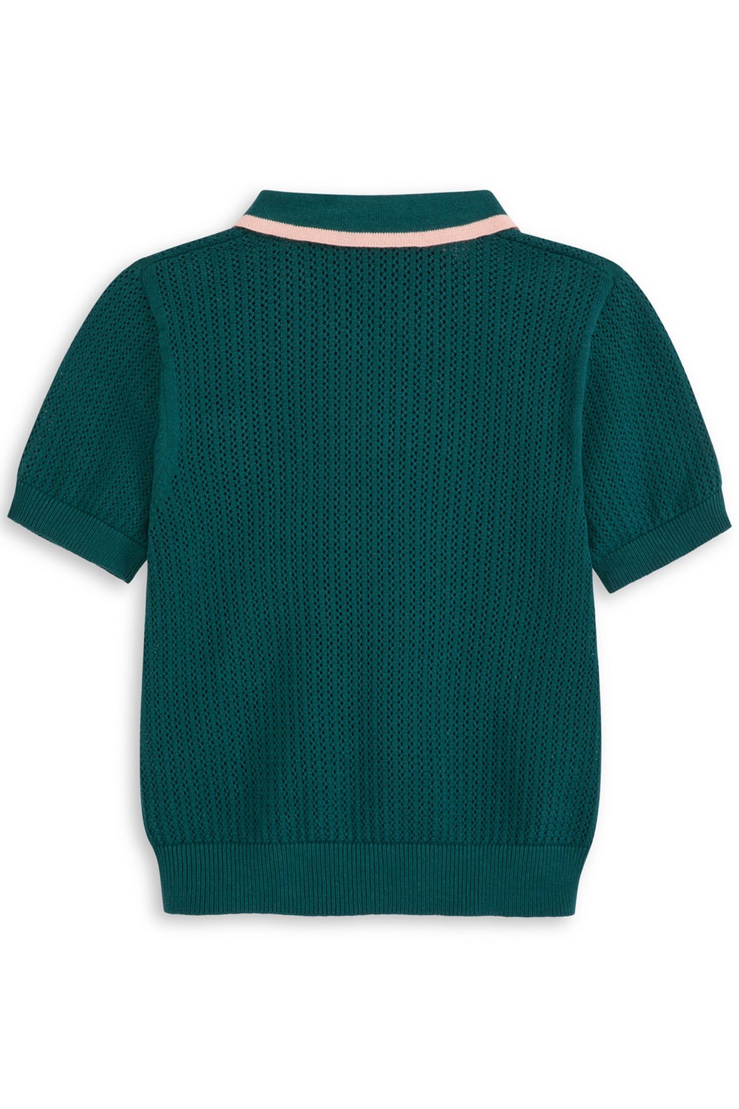 S&S GIRLS TENNIS GROUP CVC SWEATER KNIT POLO MIDNIGHT TURQ 2