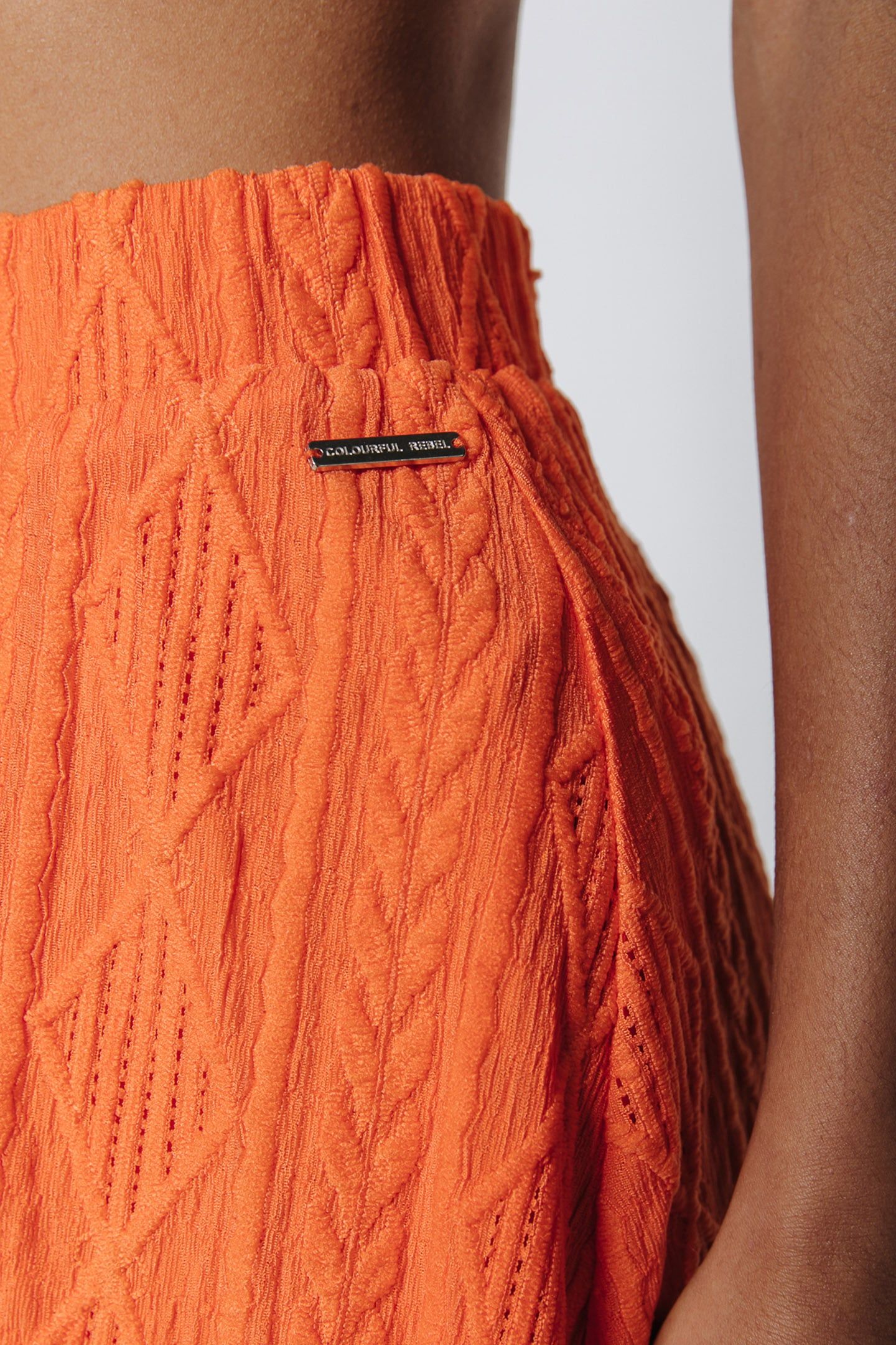 YUI BRODERIE MAXI SKIRT BRIGHT ORANGE 3