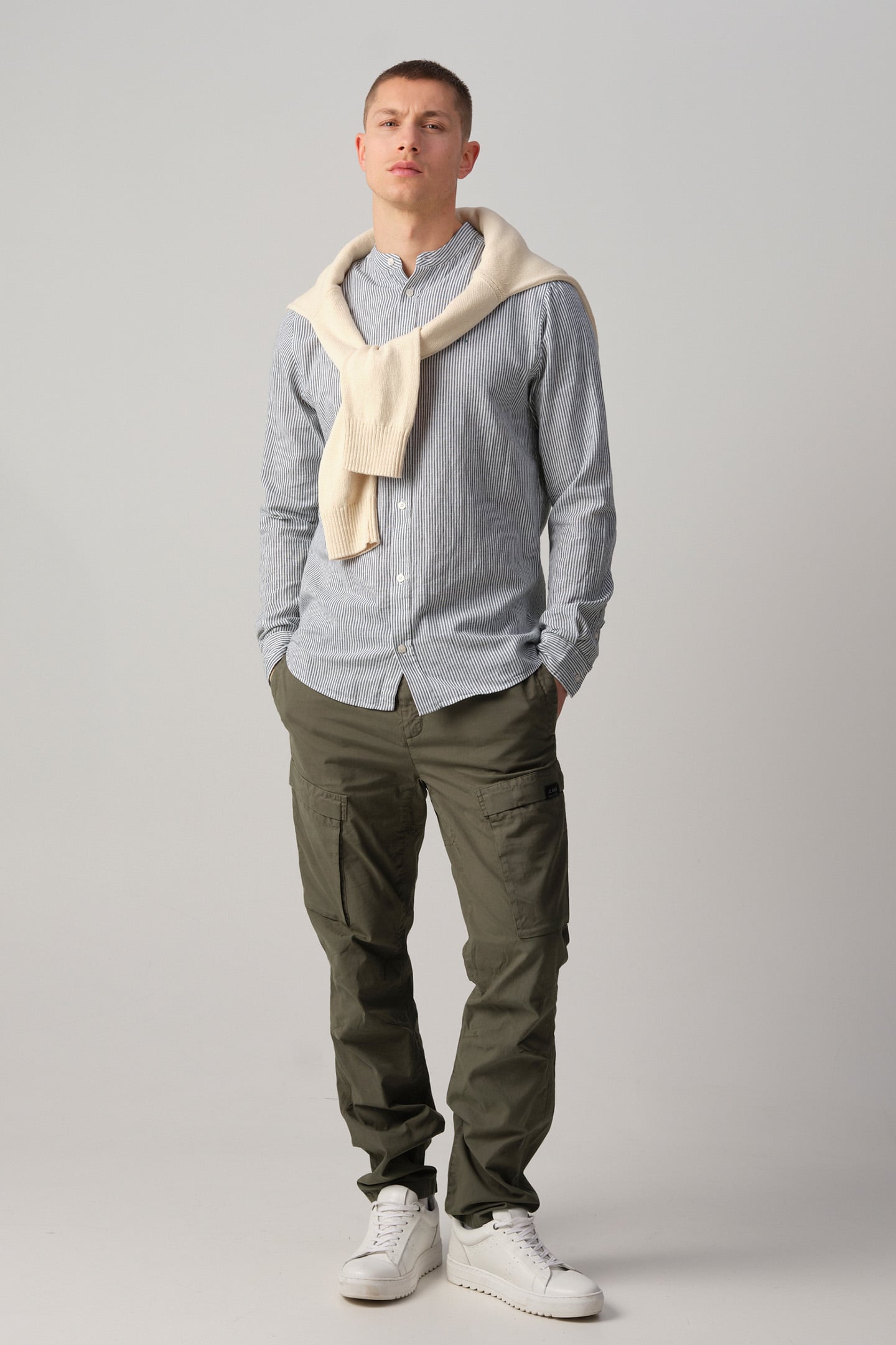JEROEN CASUAL OVERHEMD LM ARCTIC STRIPE 3