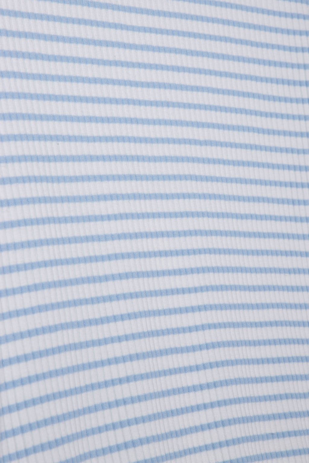 ORGANIC RIB SHIRT STRIPED COTTON BLUE 4