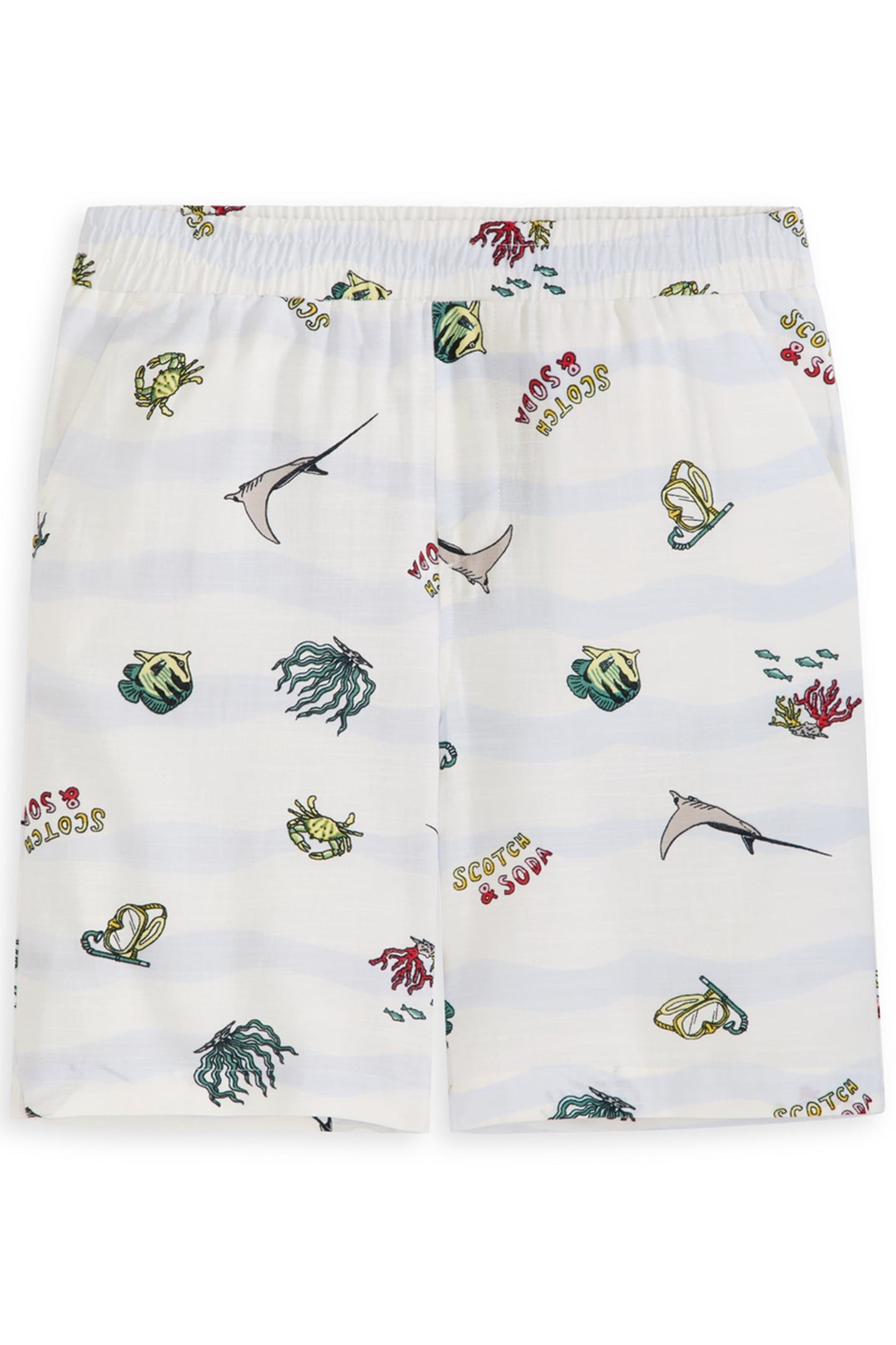BIG BOYS 2PC PRINTED WOVEN BUTTON UP SHIRT & SHORT SET WHITE 4