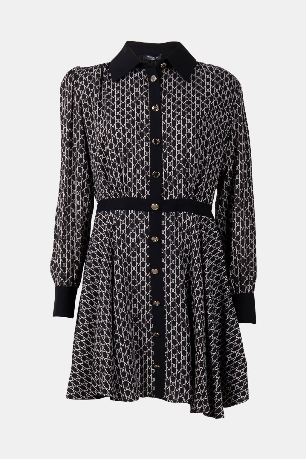 MARCIANO BY GUESS EDITH CHEMISIER DRES NEW MONOGRAM BLACK B 4
