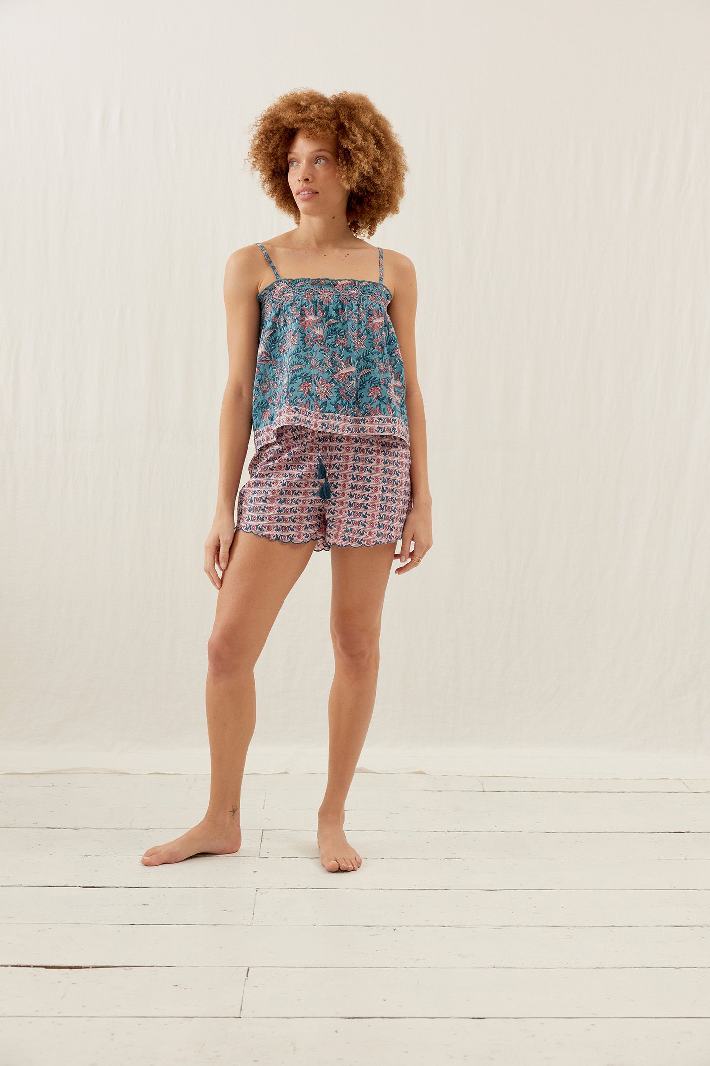 PAJAMAS SET MINALA TEAL GARDEN OF EDEN 2