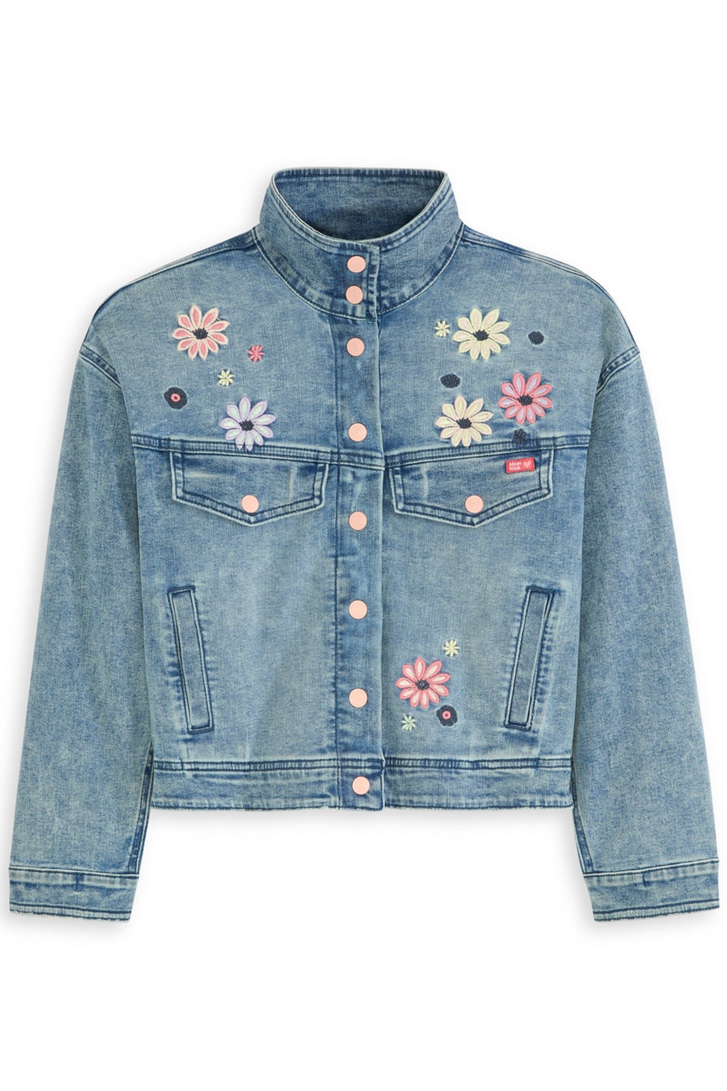 S&S GIRLS DENIM GROUP STRETCH DENIM FASHION JACKET COASTAL B 1