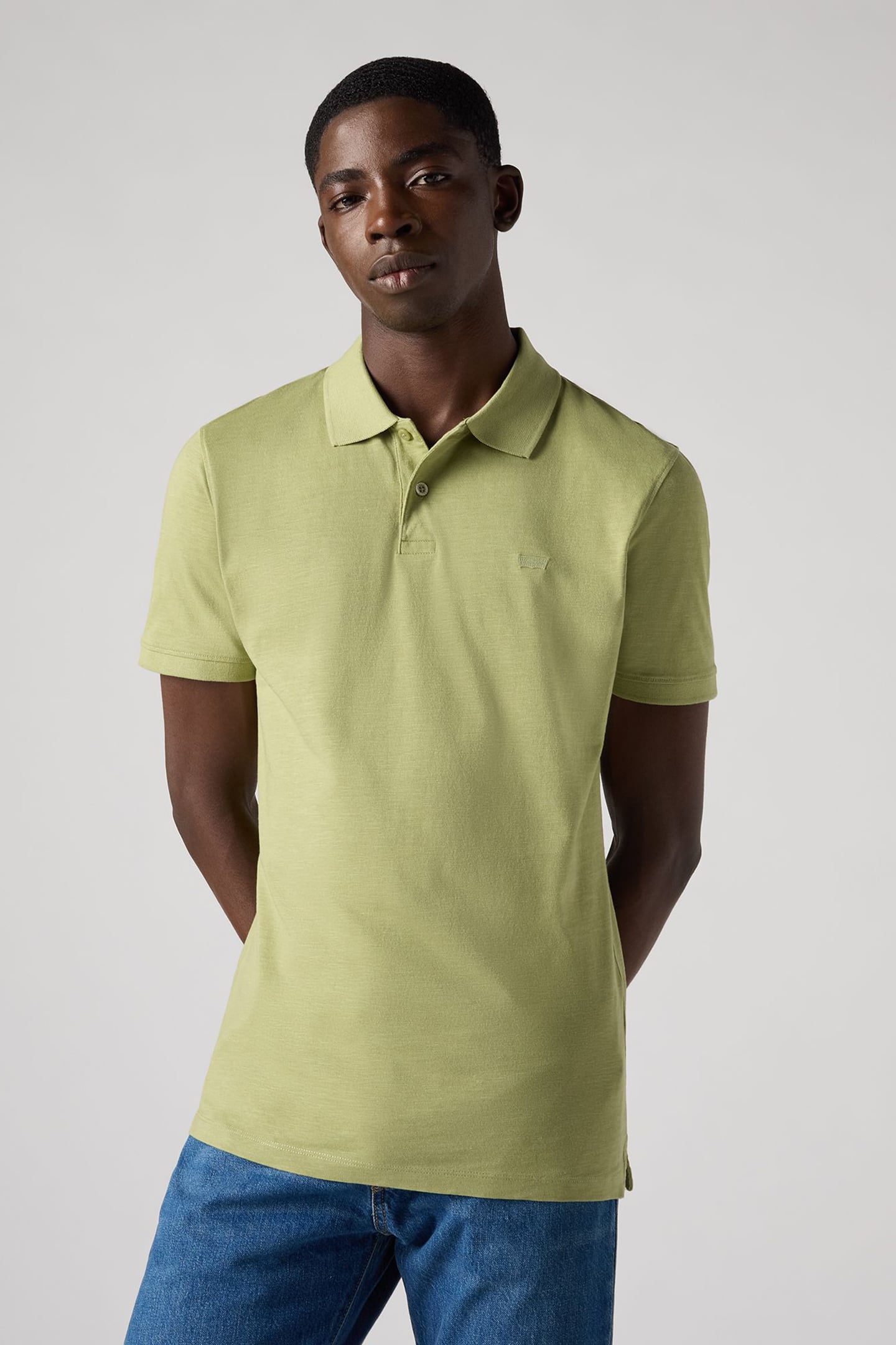 SLIM HOUSEMARK POLO SAGE SLUB 3