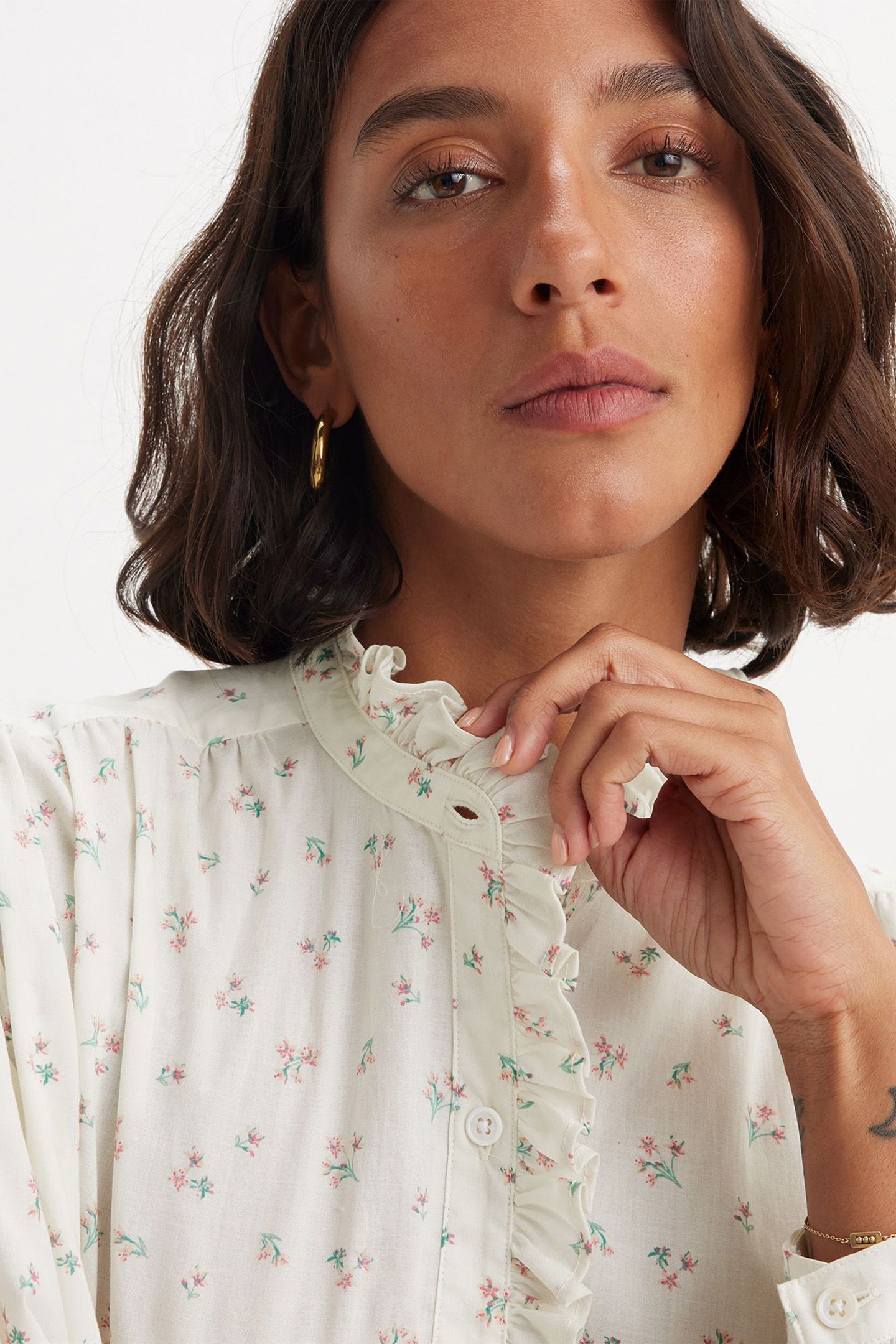 KARLY BLOUSE LYKKE FLORAL SUNNY CREAM 5