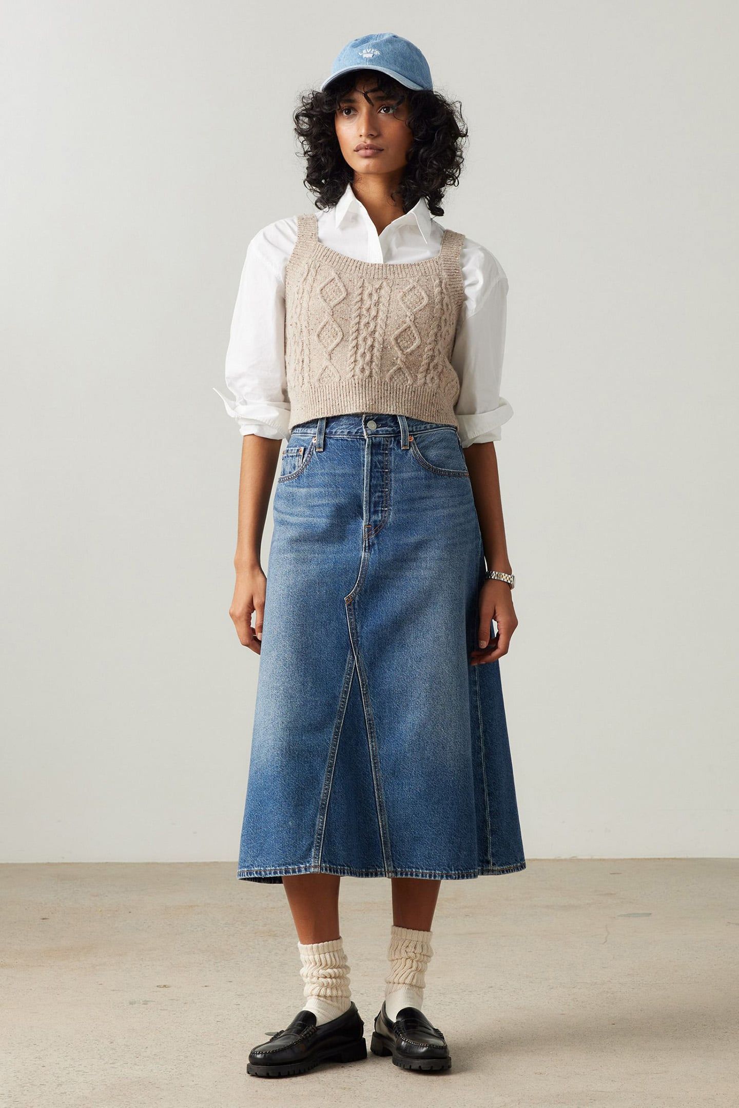 HR A LINE DECON SKIRT MID MORNING 1