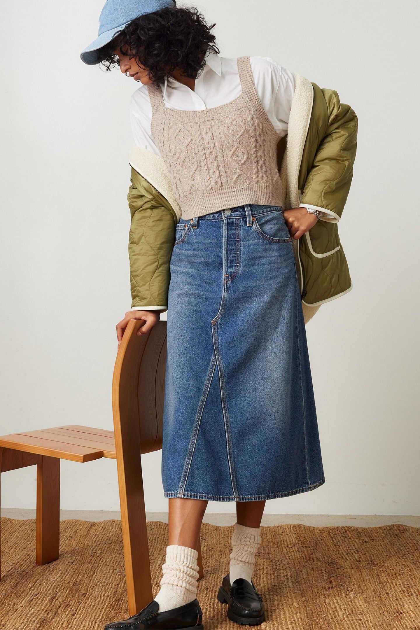 HR A LINE DECON SKIRT MID MORNING 7