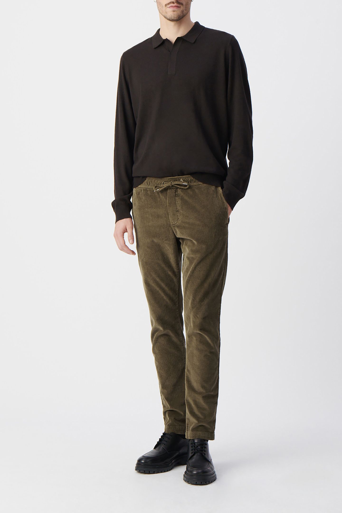 BROWN INTERLOCK POLO SHIRT 3