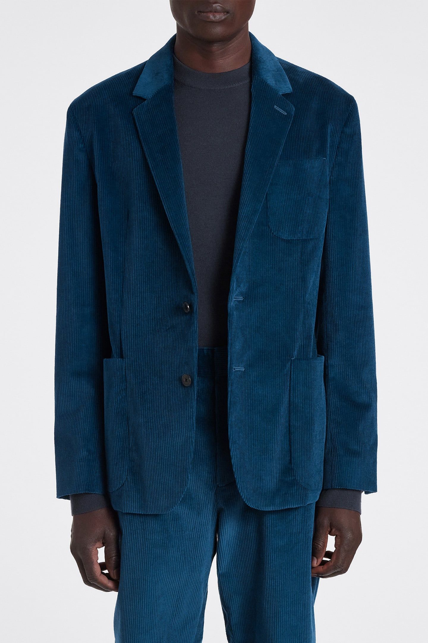 MENS 2 BTN PATCH POCKET JACKET INDIGO 1