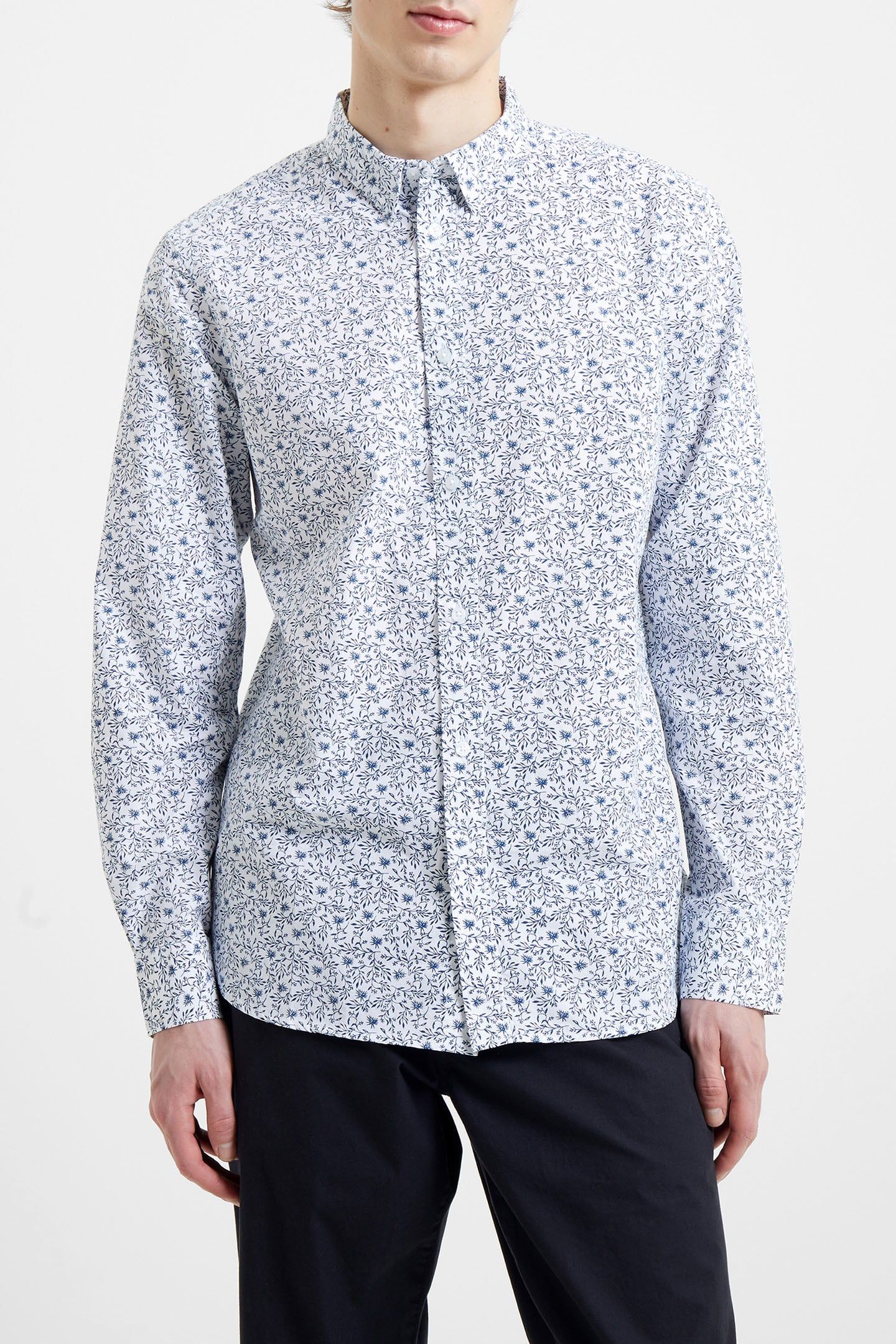 FLORAL LS BLUE LEAF FLORAL 1