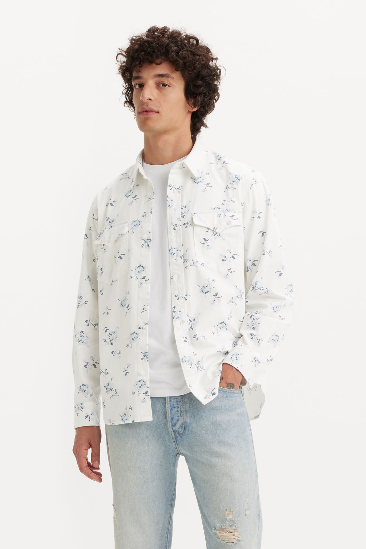 RELAXED FIT WESTERN PALMER FLORAL SOFT 1
