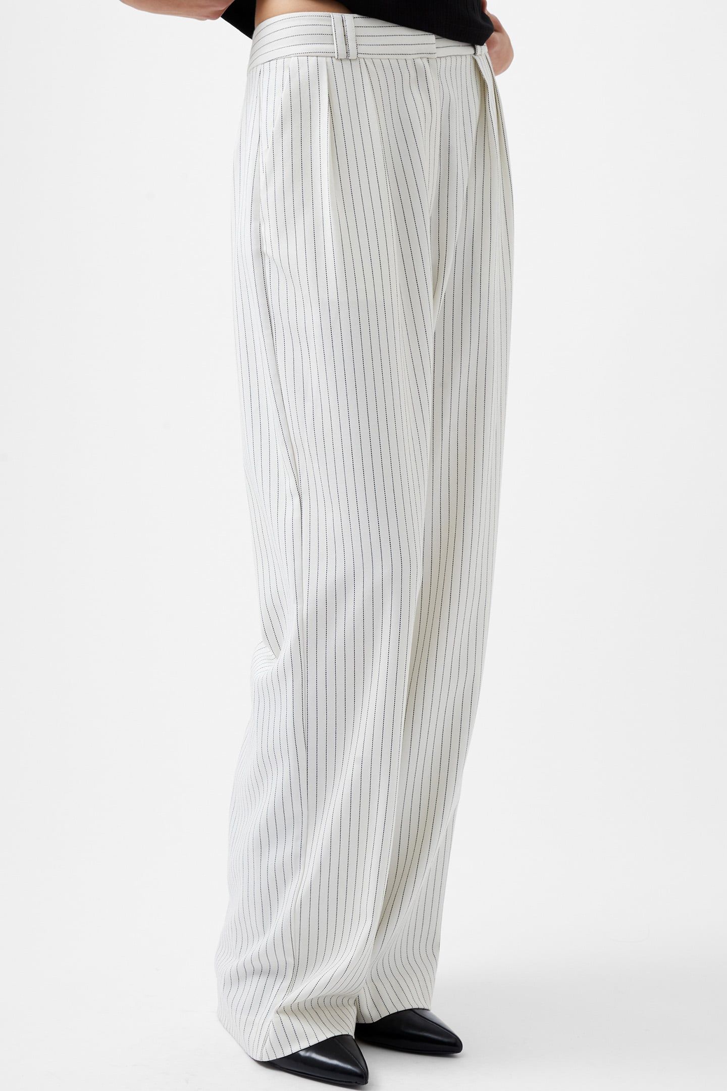 PINSTRIPE TROUSER WHITE/BLACK 3